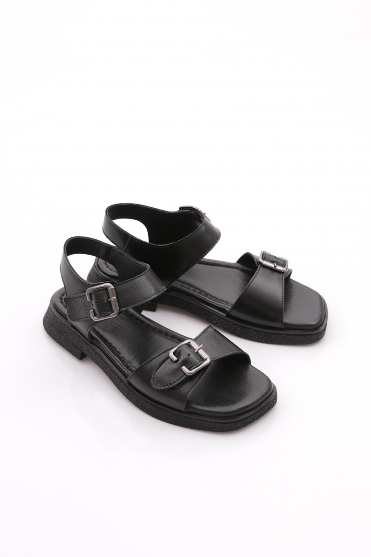 5150-3656 Kadin Kemer Detayli Sandalaet - Görsel 3