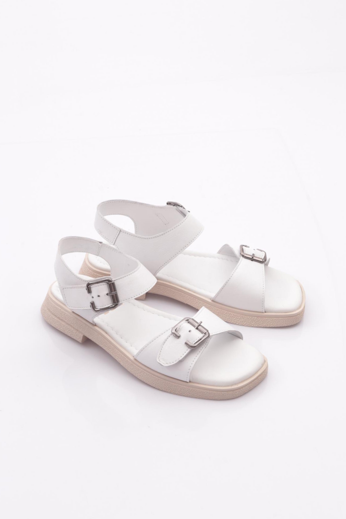 5150-3656 Kadin Kemer Detayli Sandalaet - Görsel 3