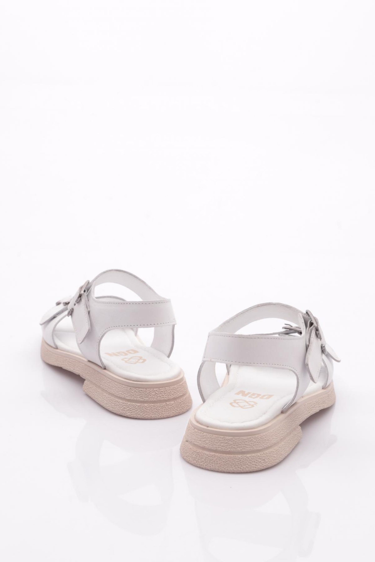 5150-3656 Kadin Kemer Detayli Sandalaet - Görsel 4