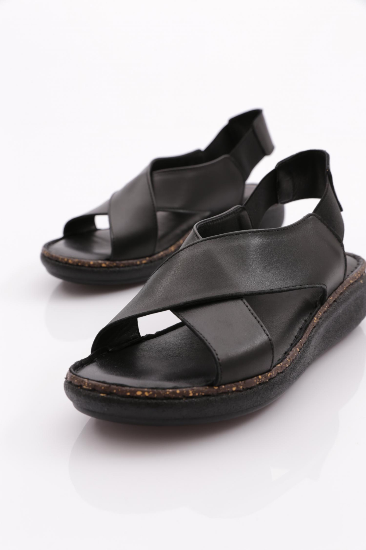 317 Kadin Arkasi Lastikli Sandalet - Görsel 5