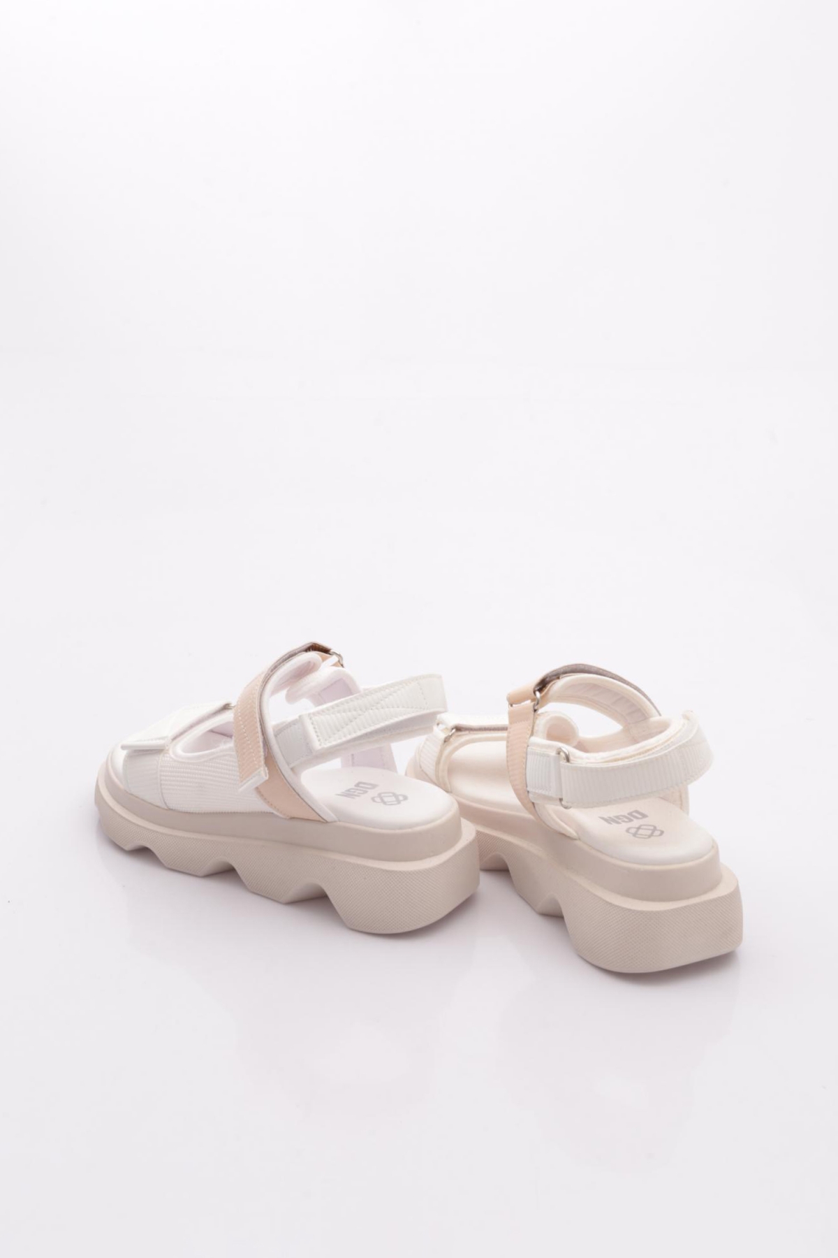 3527 Kadin Leopar Desenli Kalin Taban Sandalet - Görsel 4