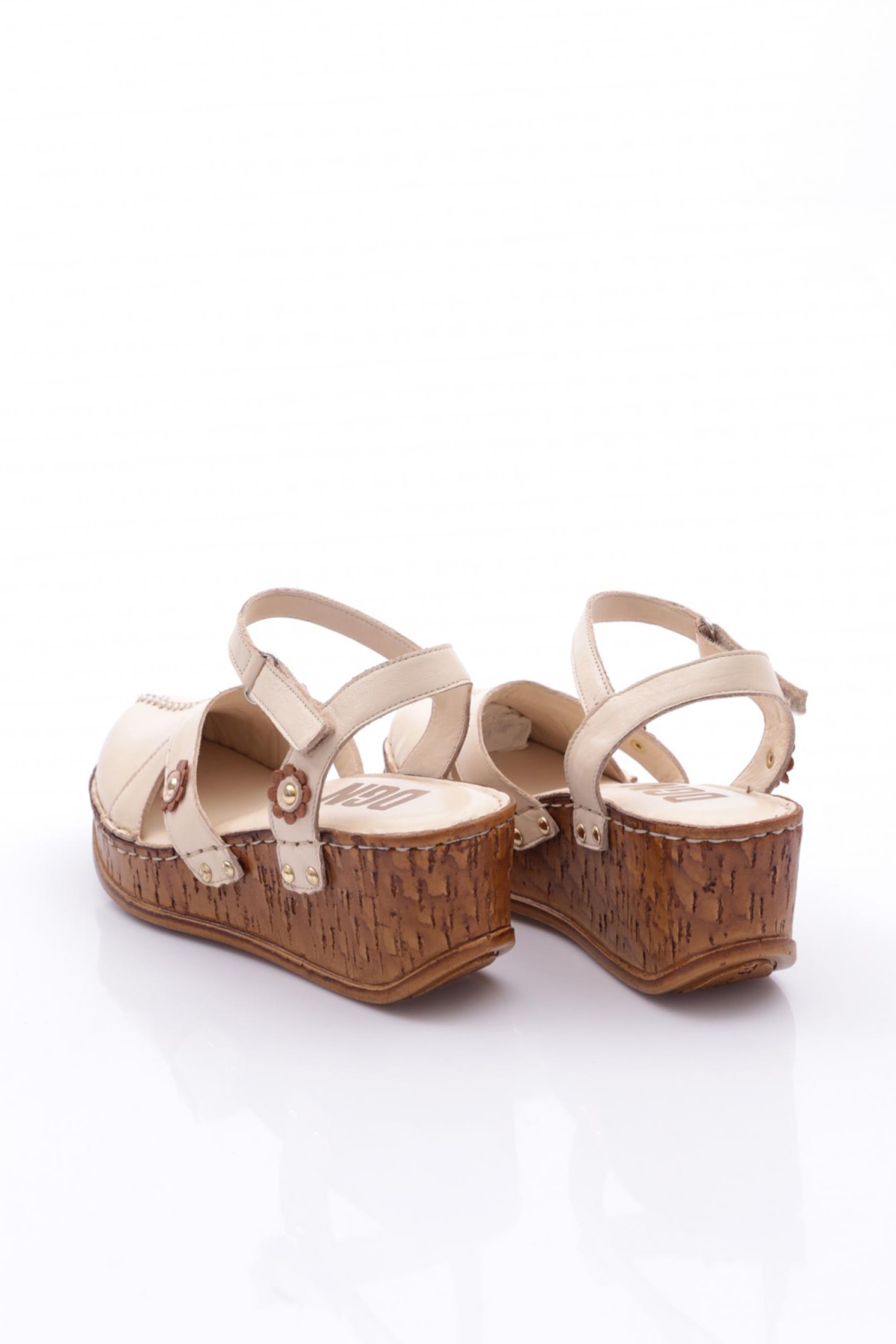 217-2064 Kadin Mega Kalin Taban Sandalet - Görsel 4