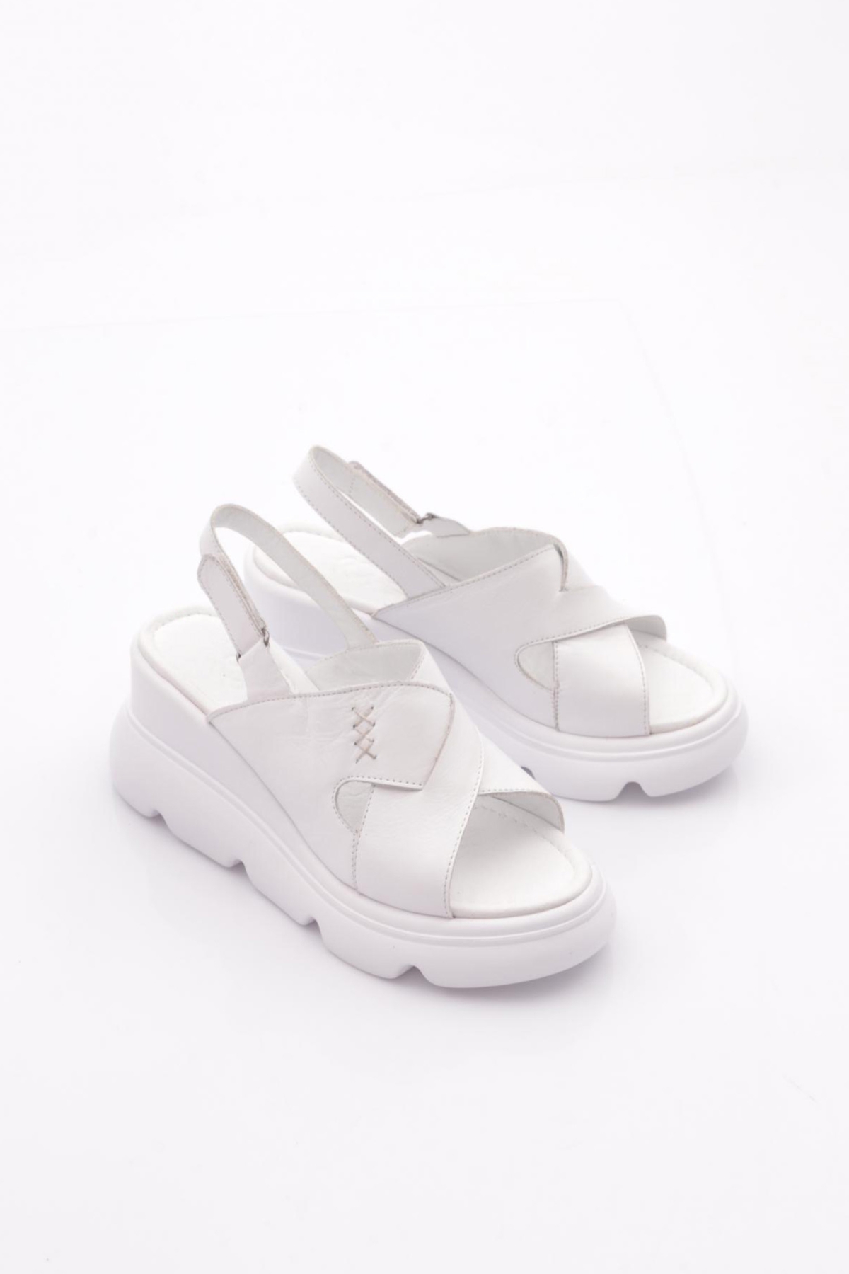 850-10765 Kadin Kalin Taban Sandalet - Görsel 3
