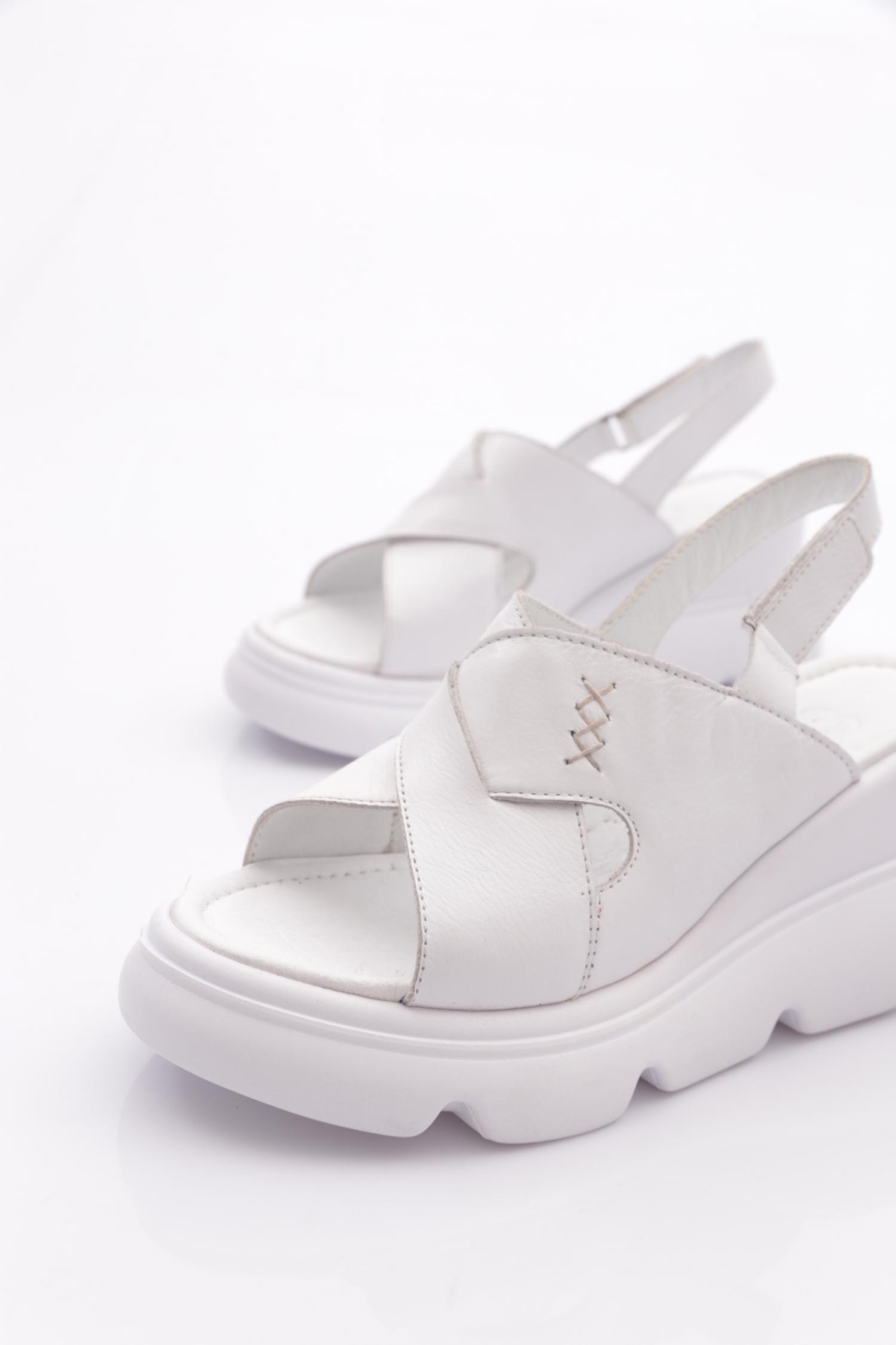 850-10765 Kadin Kalin Taban Sandalet - Görsel 5