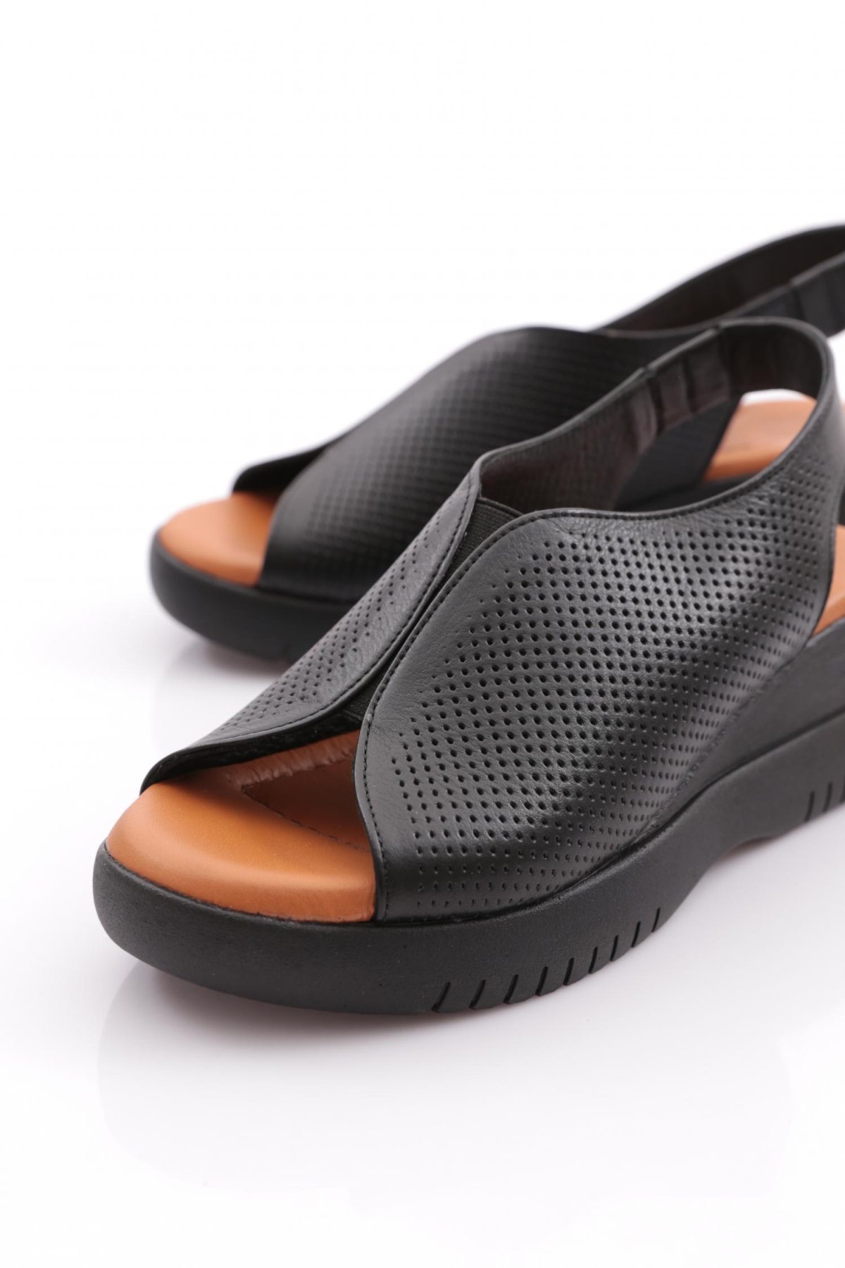 2521405 Kadin Kalin Taban Sandalet - Görsel 5