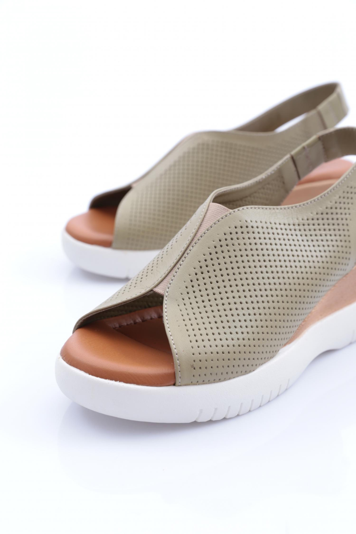 2521405 Kadin Kalin Taban Sandalet - Görsel 5