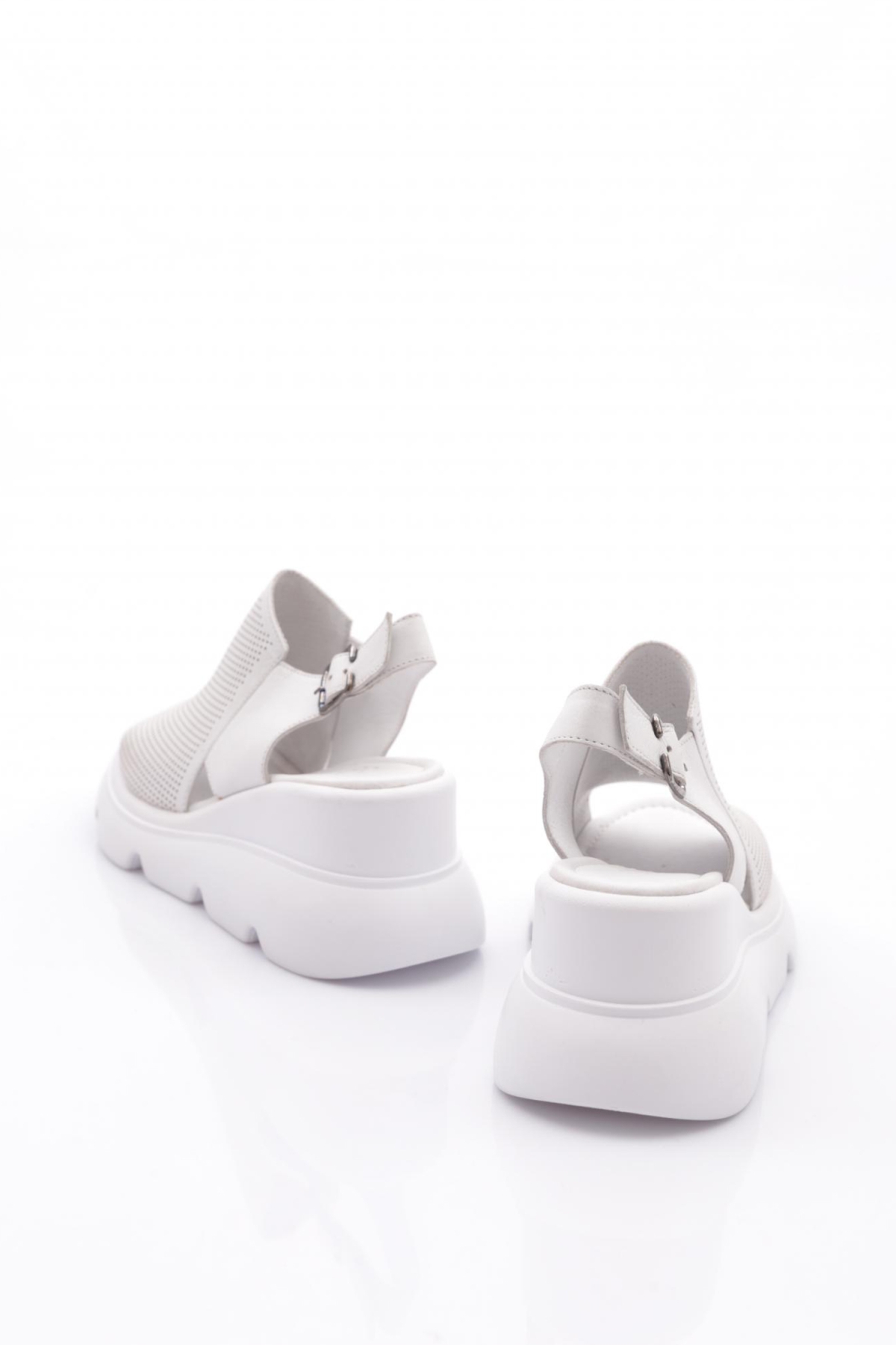 201-10765 Kadin Kalin Taban Sandalet - Görsel 4