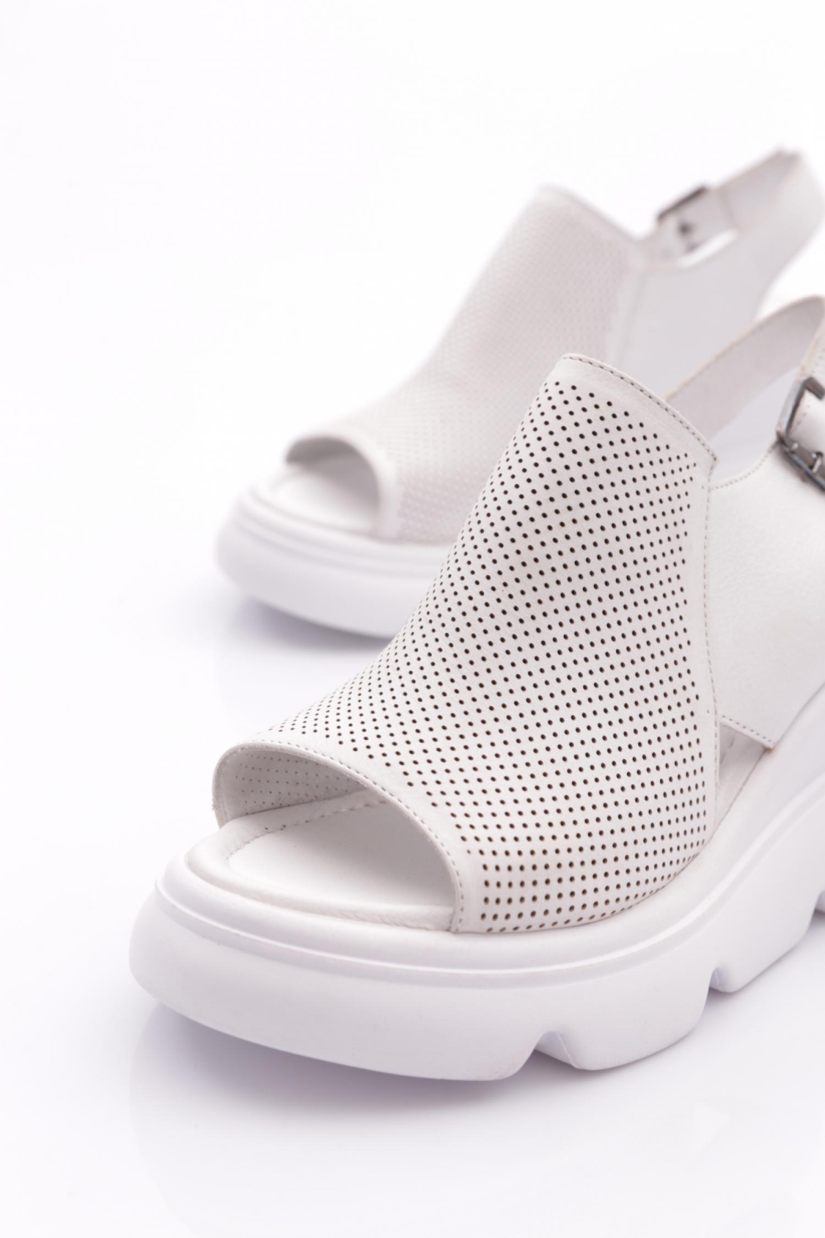 201-10765 Kadin Kalin Taban Sandalet - Görsel 5