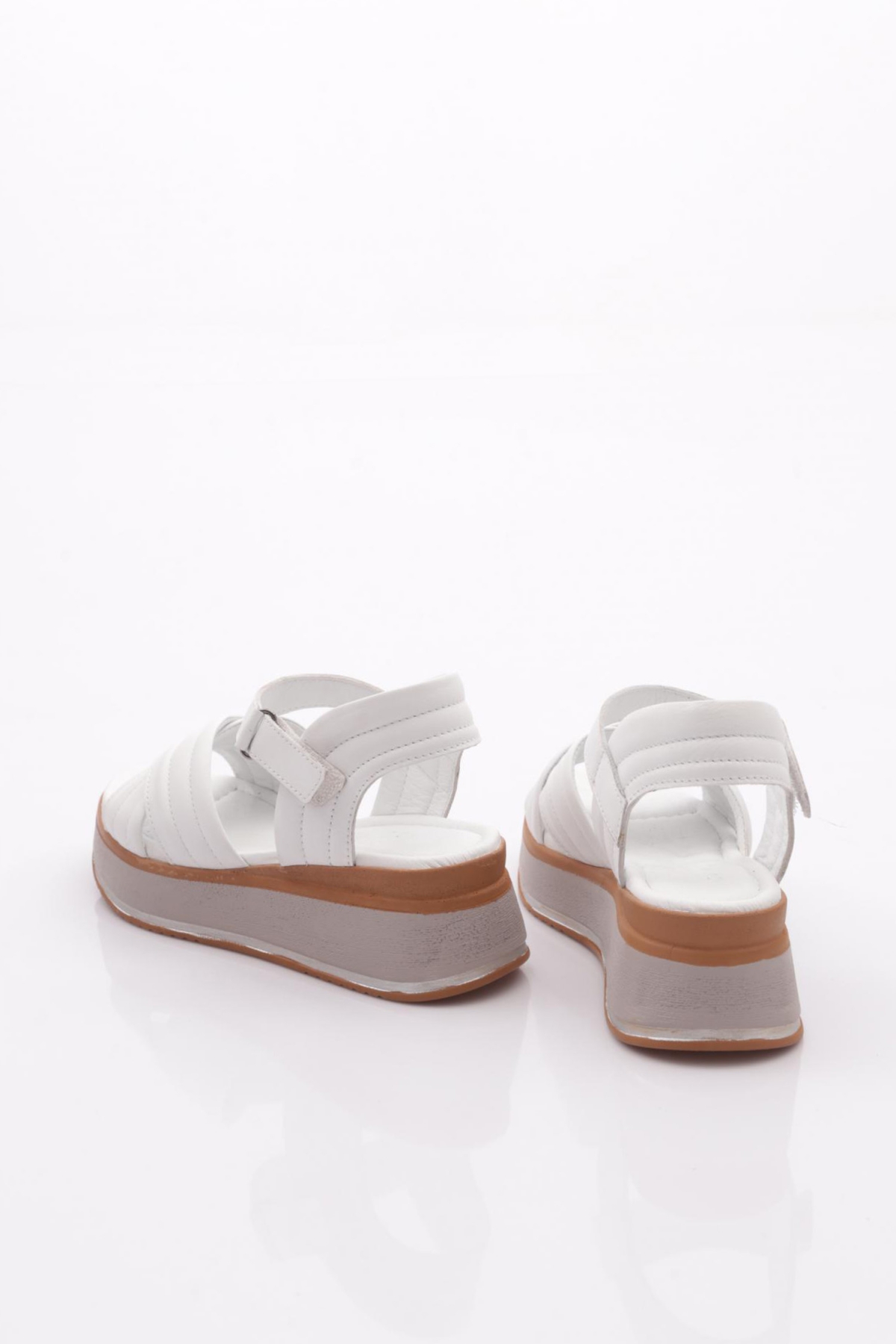 1230-22229 Kadin Çapraz Bantli Sandalet - Görsel 4