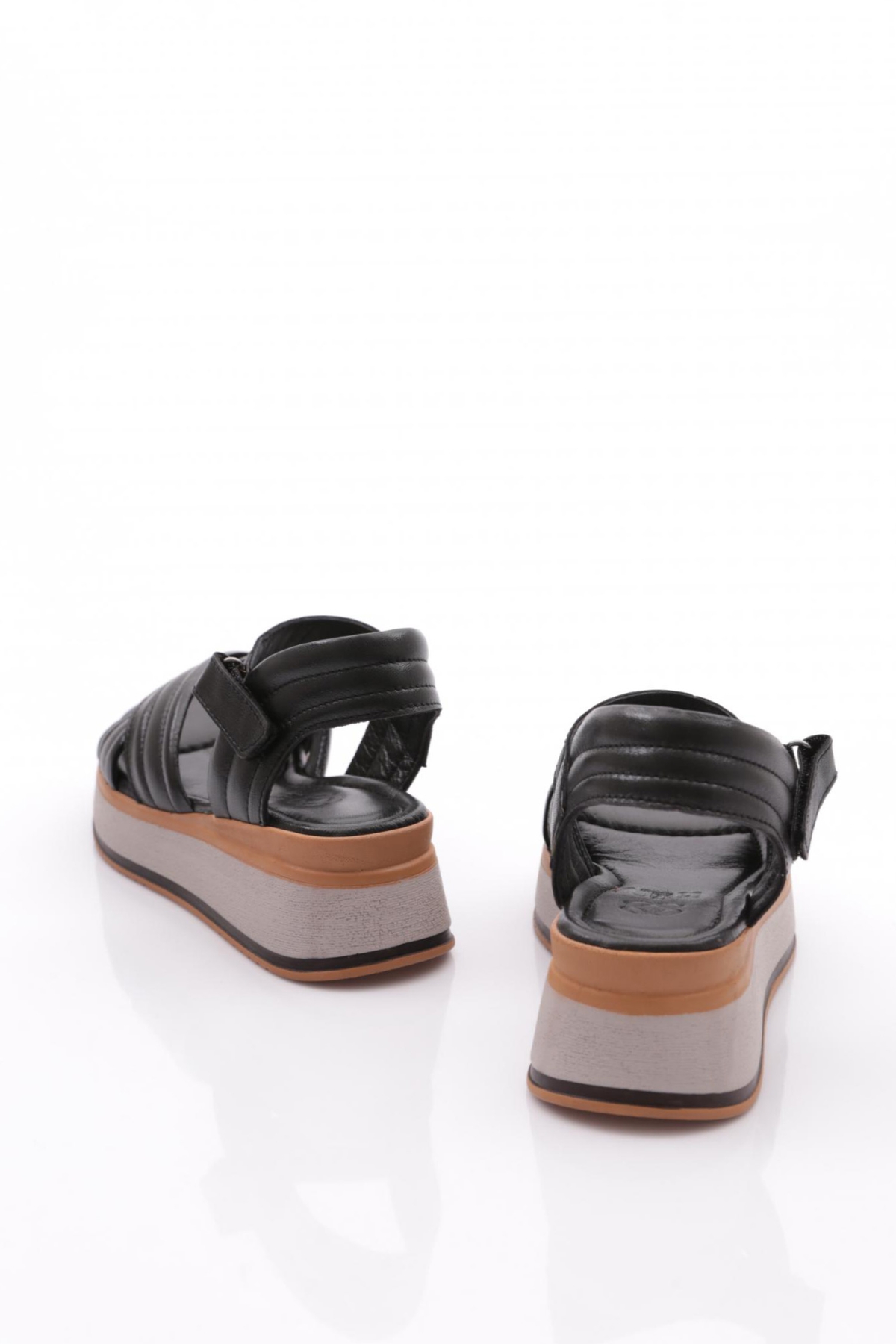 1230-22229 Kadin Çapraz Bantli Sandalet - Görsel 4