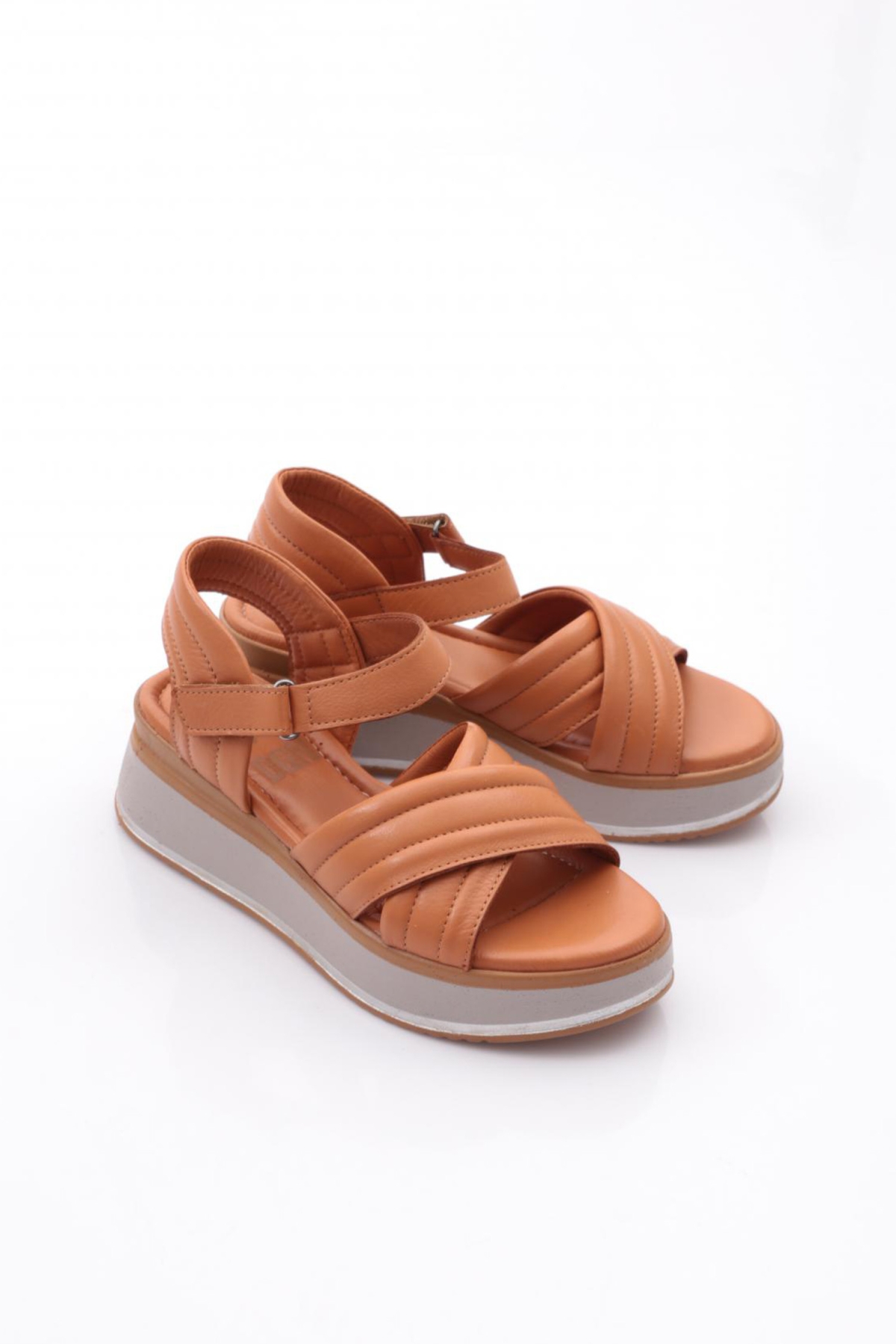 1230-22229 Kadin Çapraz Bantli Sandalet - Görsel 3