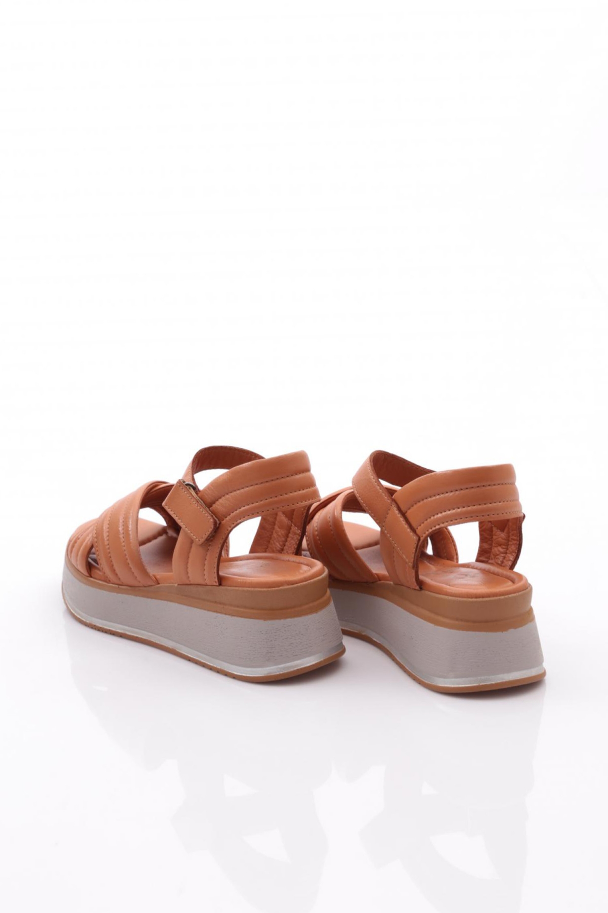 1230-22229 Kadin Çapraz Bantli Sandalet - Görsel 4