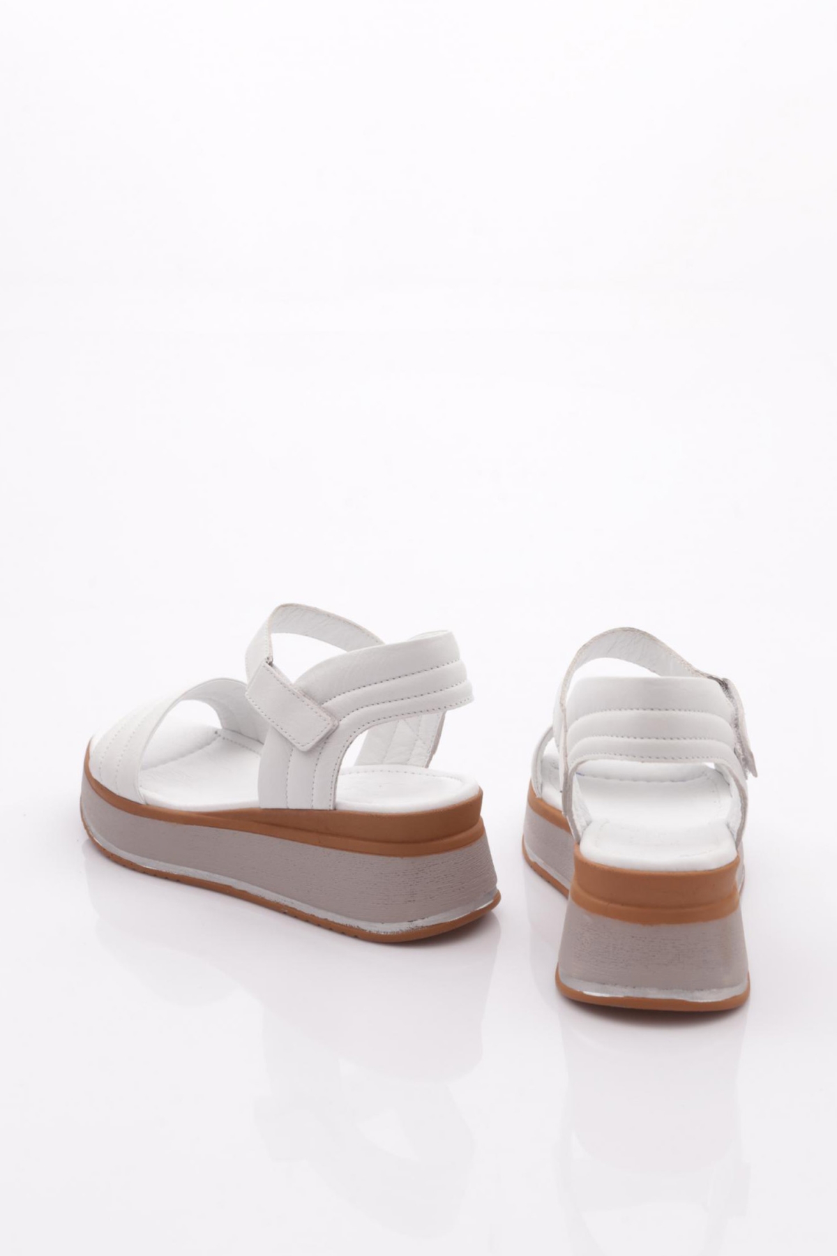 1220-22229 Kadin Çapraz Bantli Sandalet - Görsel 4