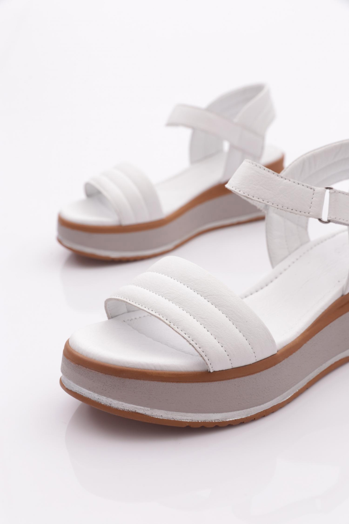 1220-22229 Kadin Çapraz Bantli Sandalet - Görsel 5