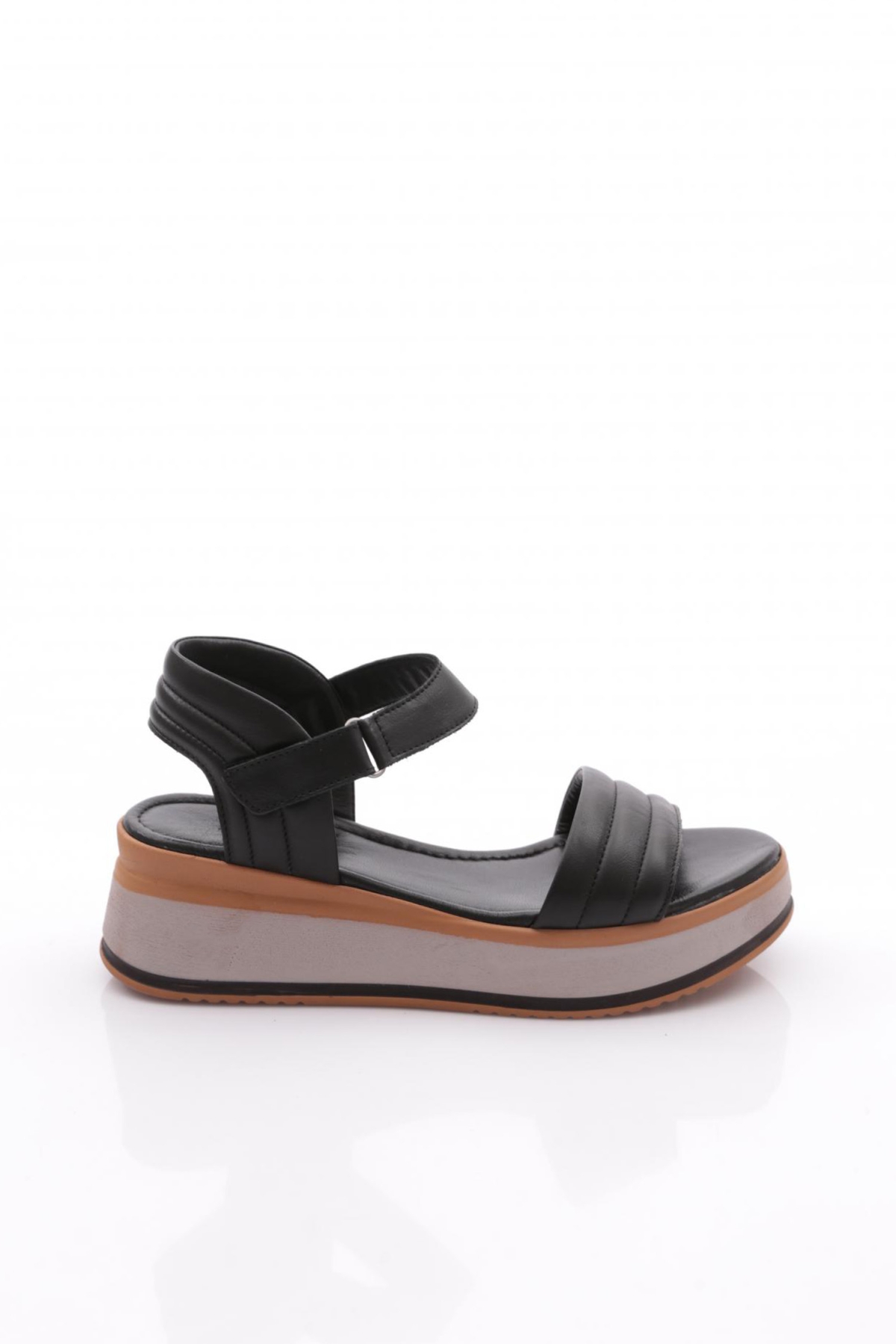 1220-22229 Kadin Çapraz Bantli Sandalet - Görsel 2