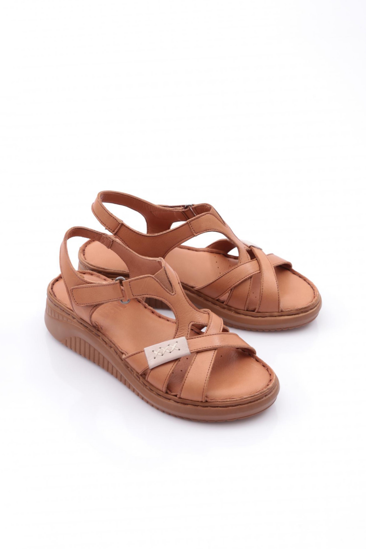 081 Kadin Çapraz Bantli Sandalet - Görsel 3