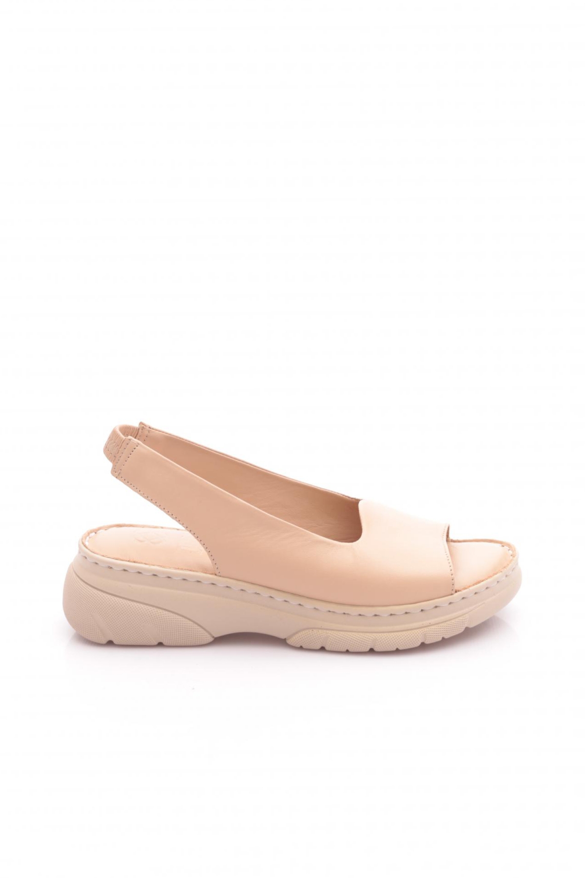 016 Kadin Lastik Detayli Sandalet - Görsel 2
