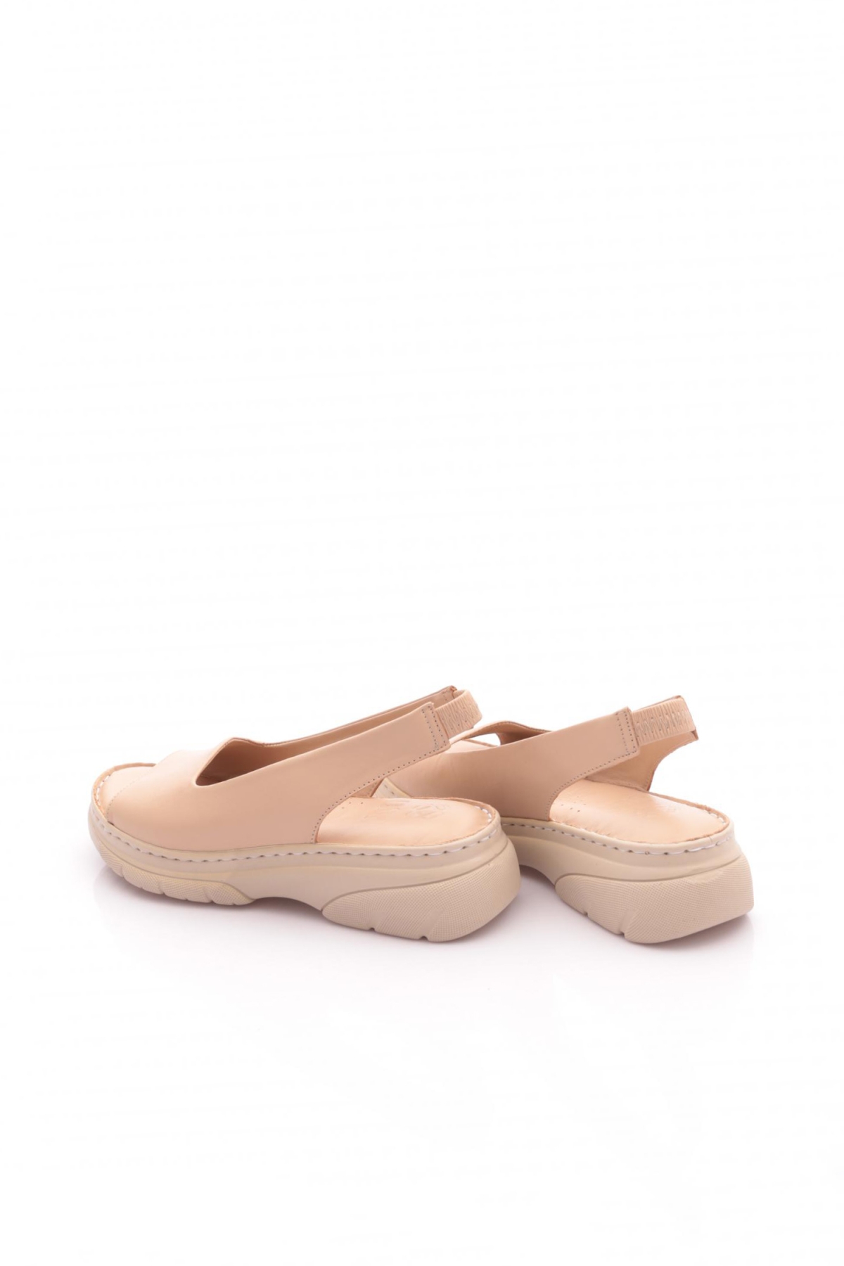 016 Kadin Lastik Detayli Sandalet - Görsel 4