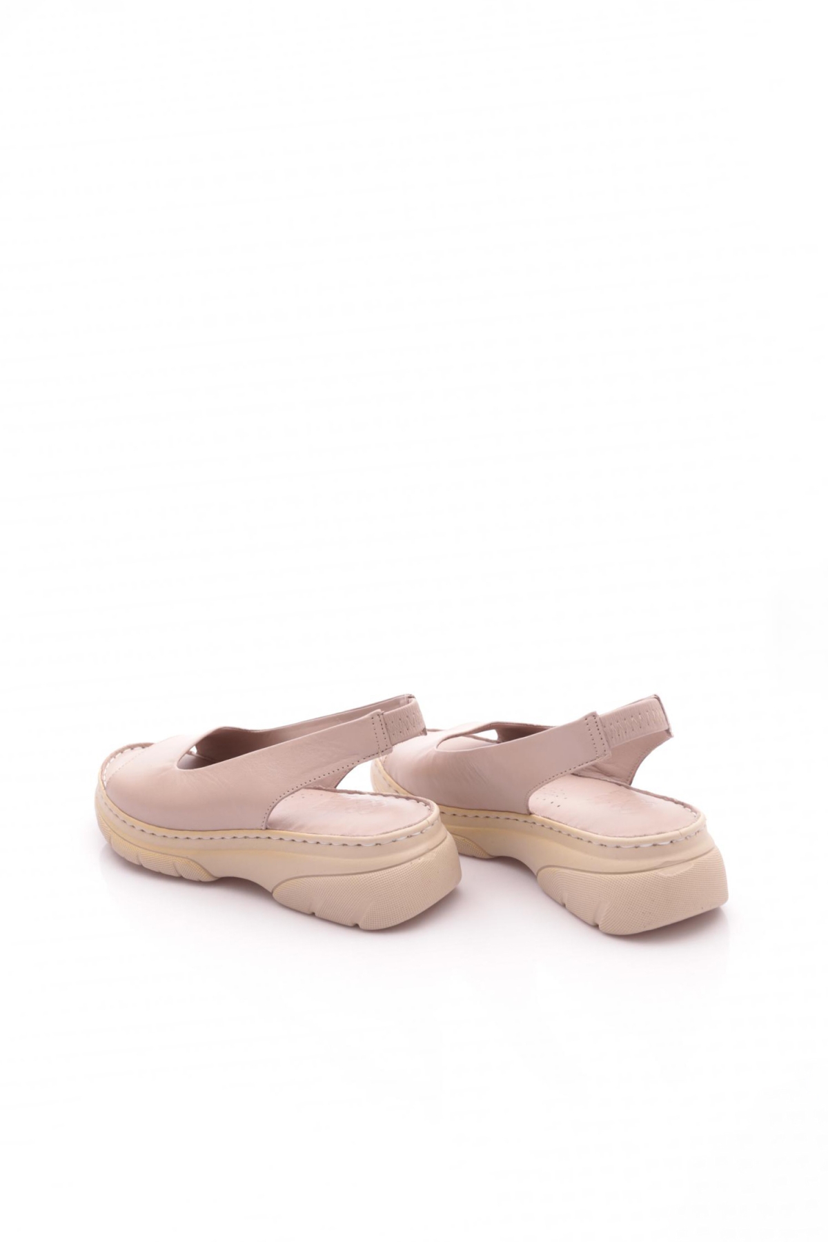 016 Kadin Lastik Detayli Sandalet - Görsel 4