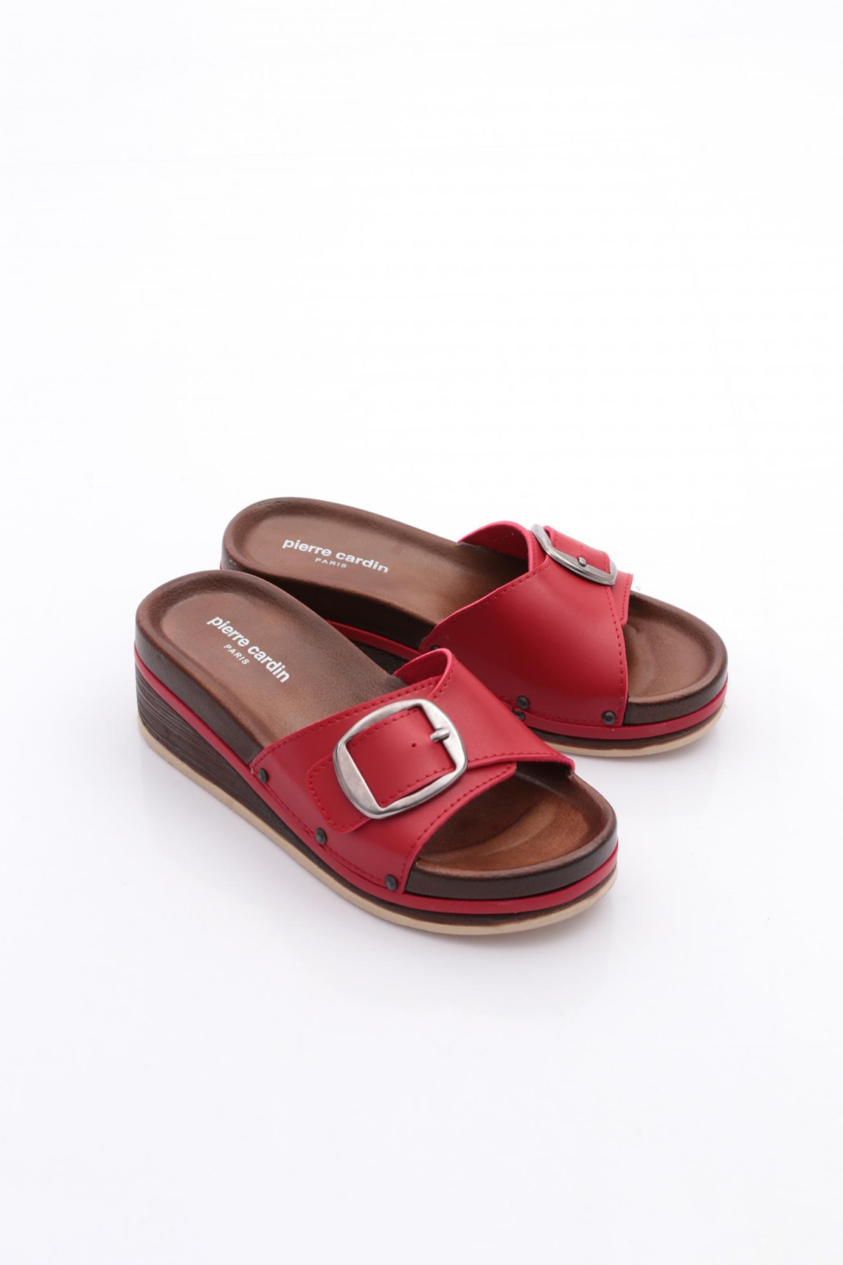 Pierre Cardin Pierre Cardin Kirmizi Pc-7418 Kadın Terlik Sandalet & Terlik | Flo Kirmizi - 3. görsel