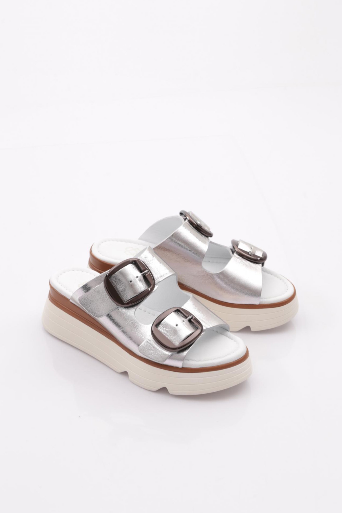 Dgn Dgn Gümüş 388-25276 Kadin Kalin Taban Terlik Sandalet & Terlik | Flo Gümüş - 3. görsel