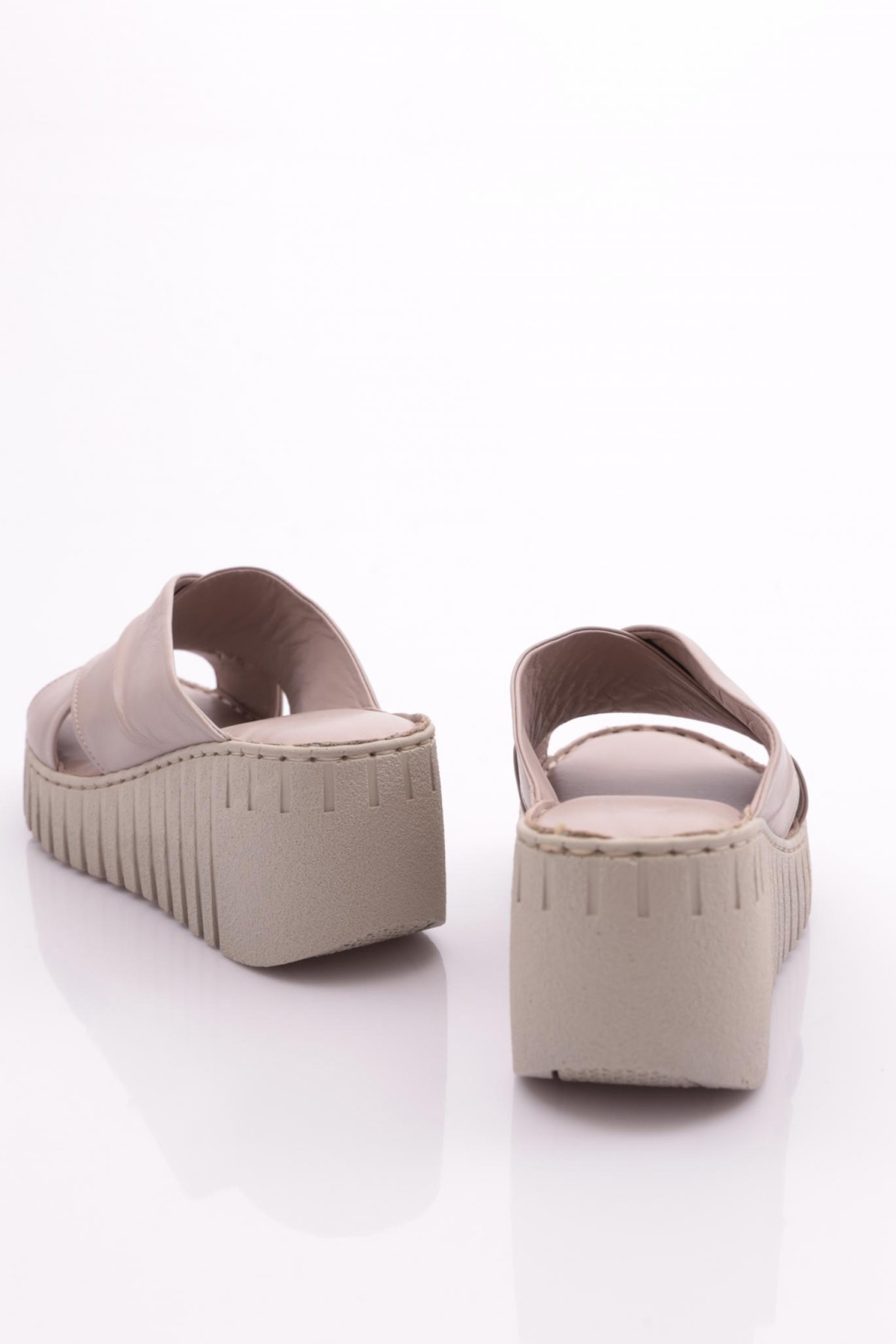 252 Kadin Çift Şeritli Terlik - Görsel 4