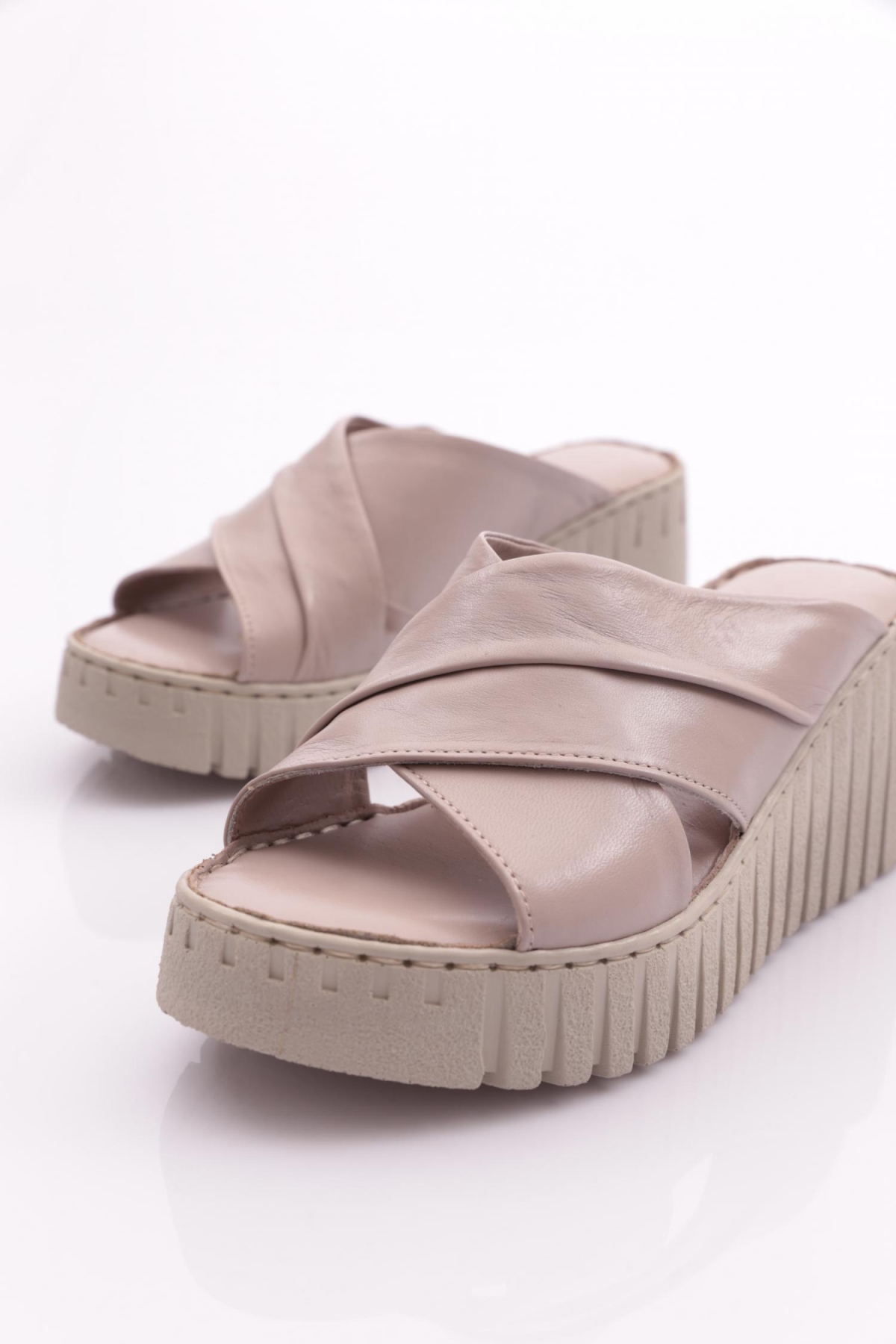 252 Kadin Çift Şeritli Terlik - Görsel 5