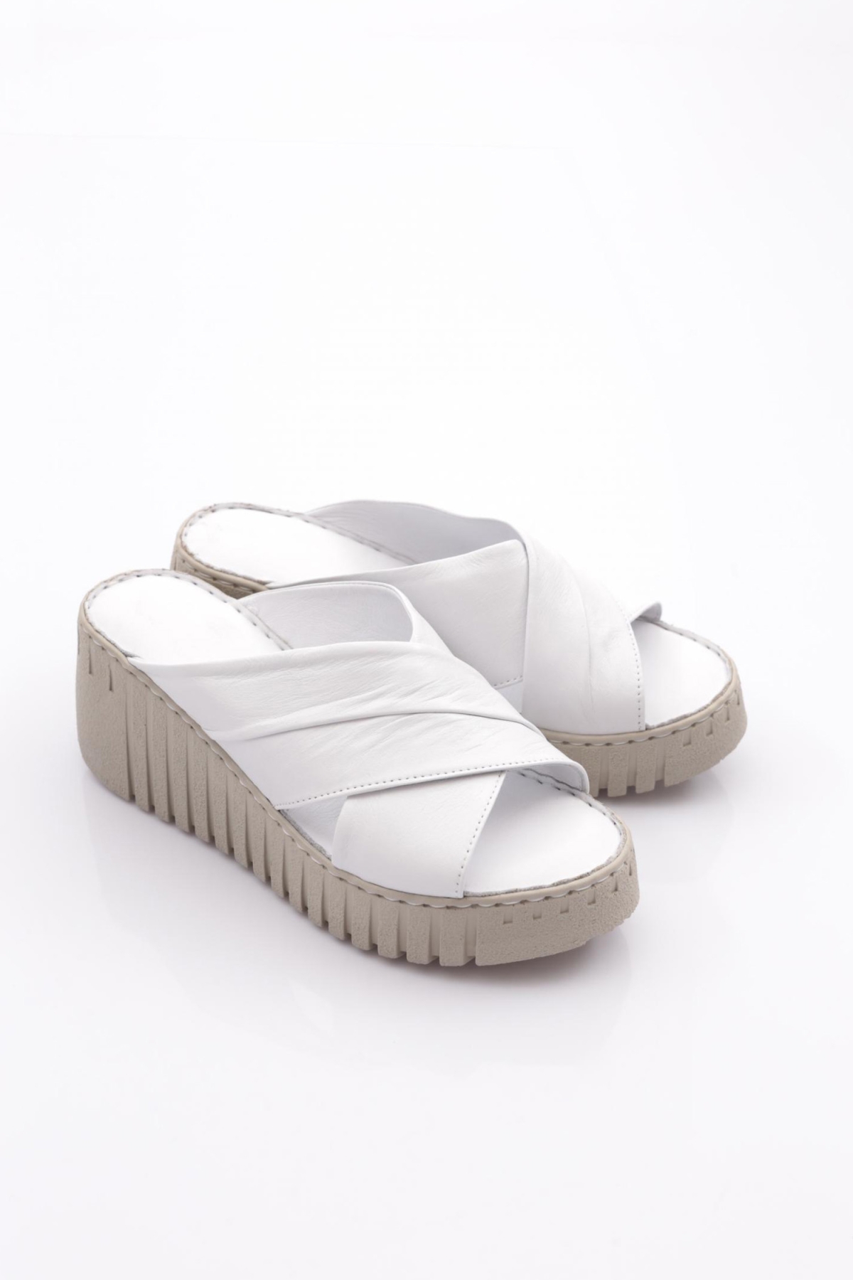 252 Kadin Çift Şeritli Terlik - Görsel 3