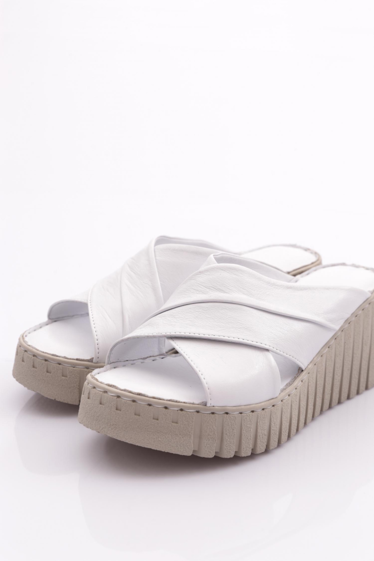 252 Kadin Çift Şeritli Terlik - Görsel 5