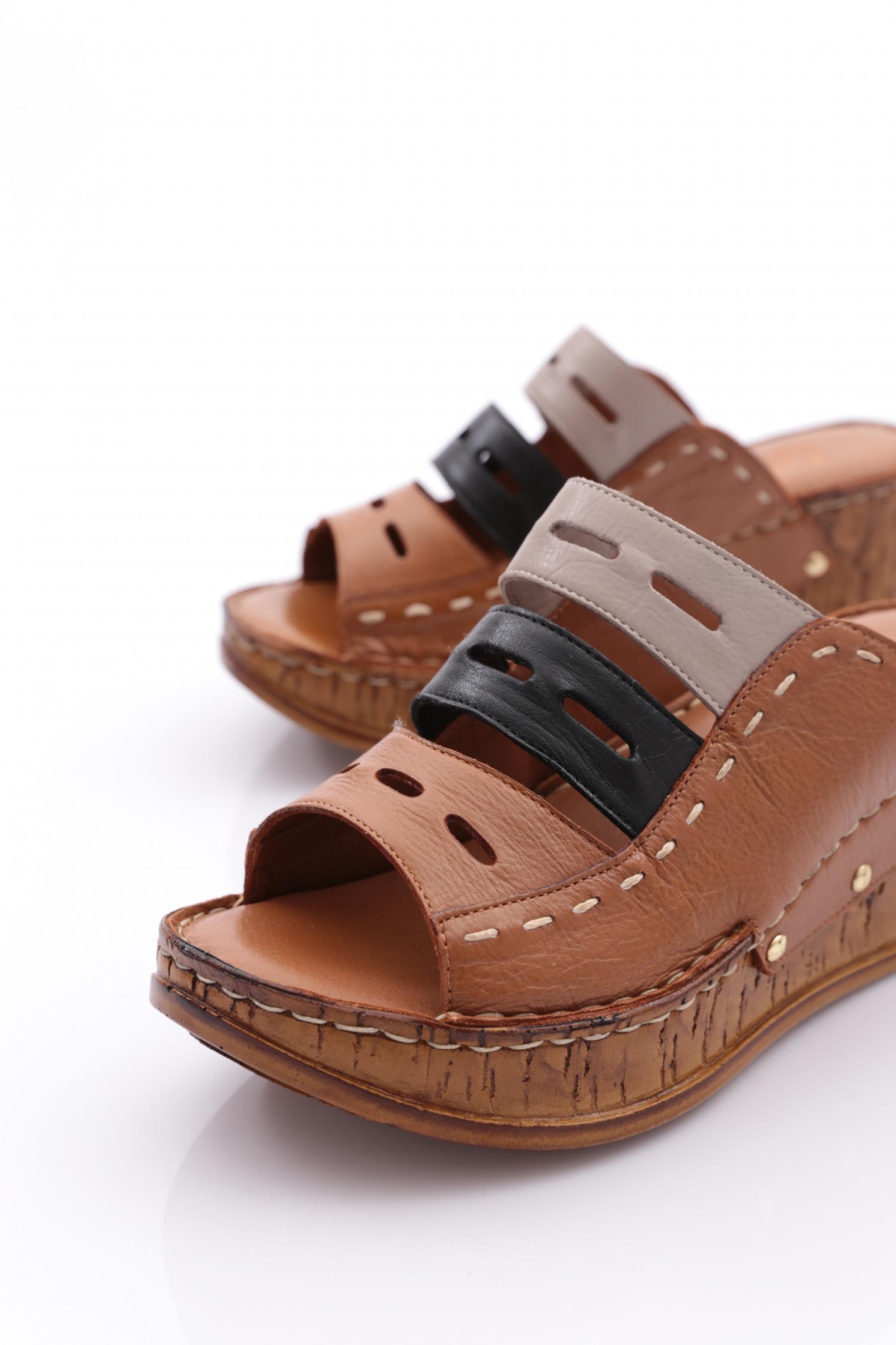 218-2064 Kadin Mega Kalin Taban Terlik - Görsel 5