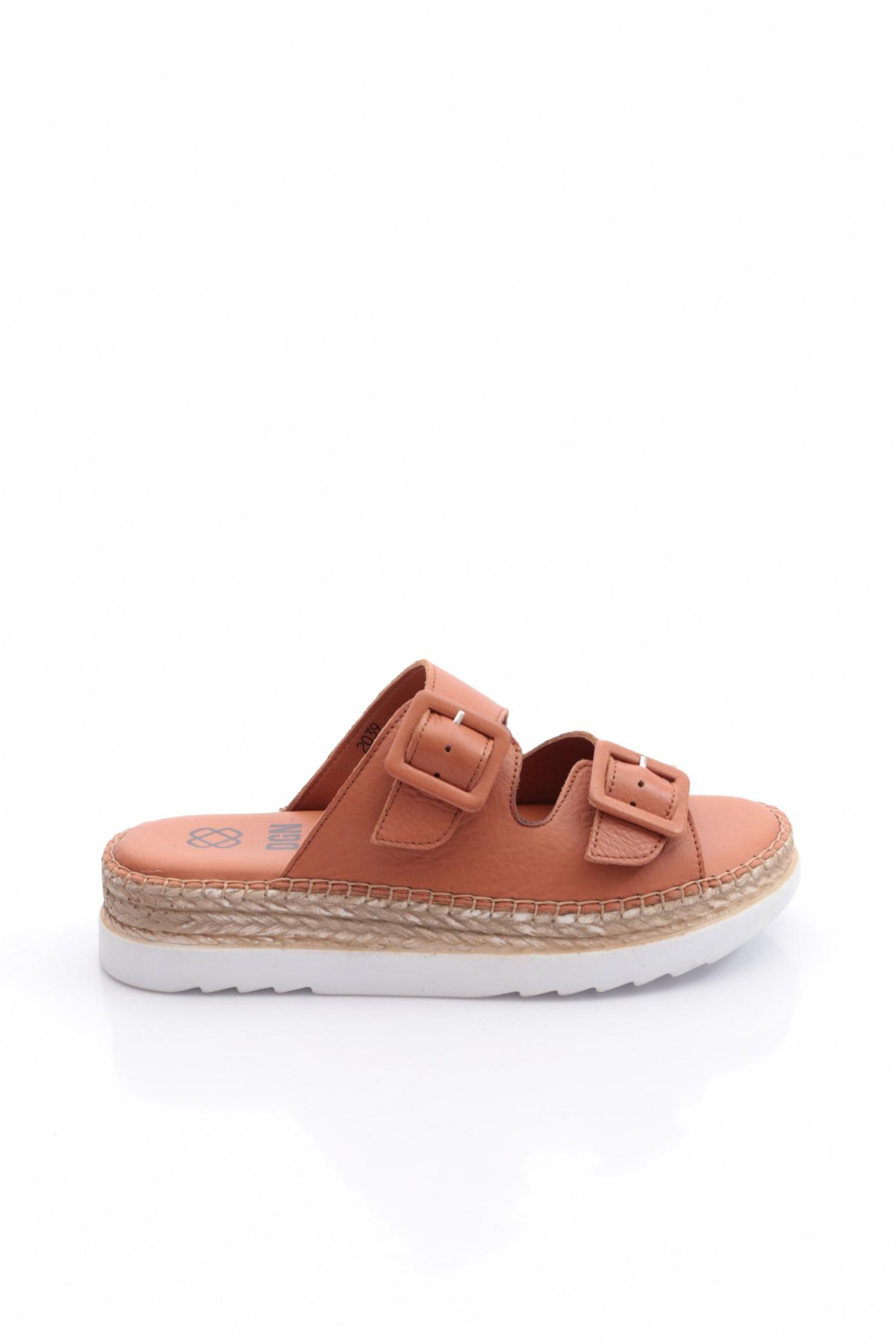 2039 Kadin Üstü Kemer Detayli Ayarlanabilir Terlik - Görsel 2