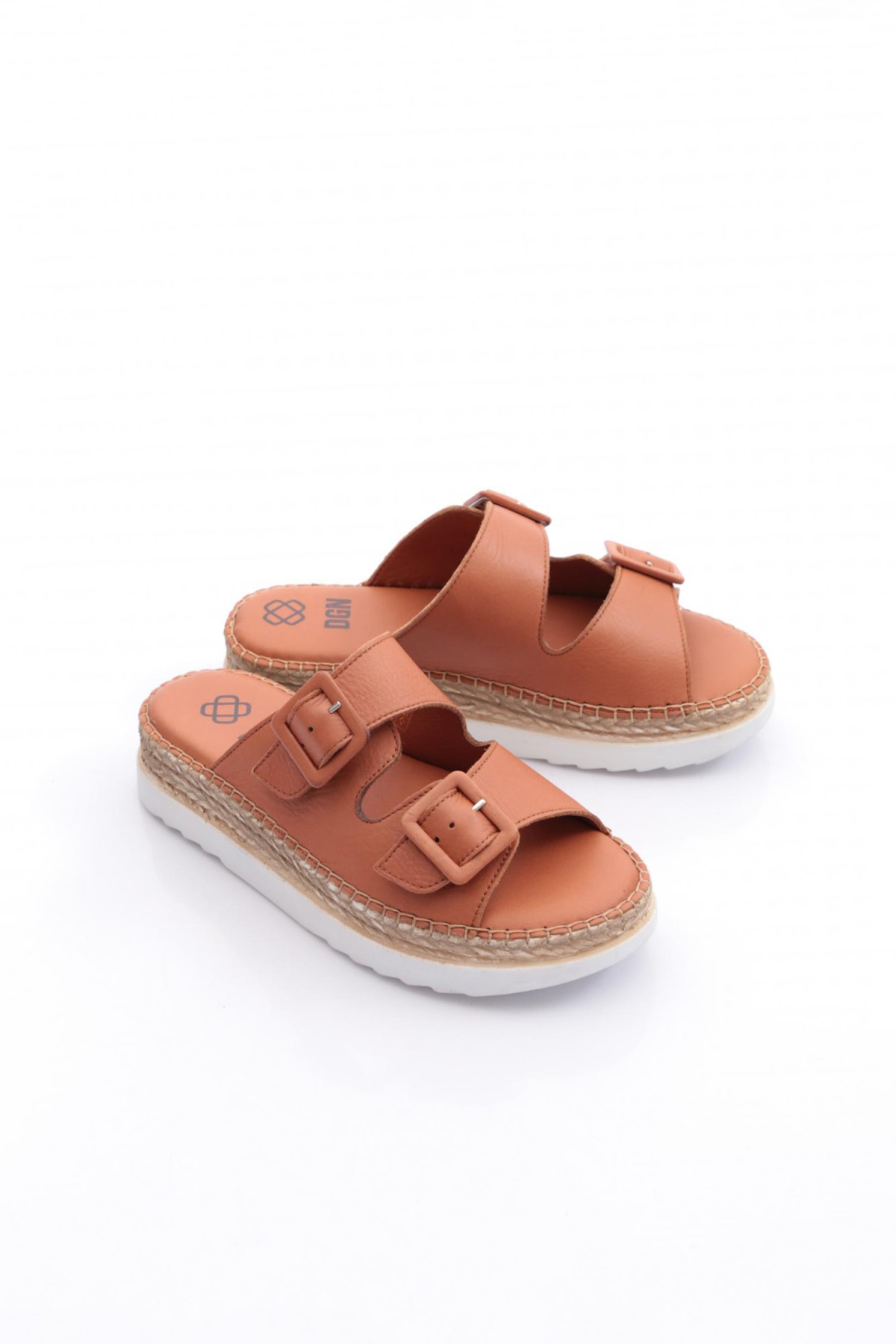 2039 Kadin Üstü Kemer Detayli Ayarlanabilir Terlik - Görsel 3