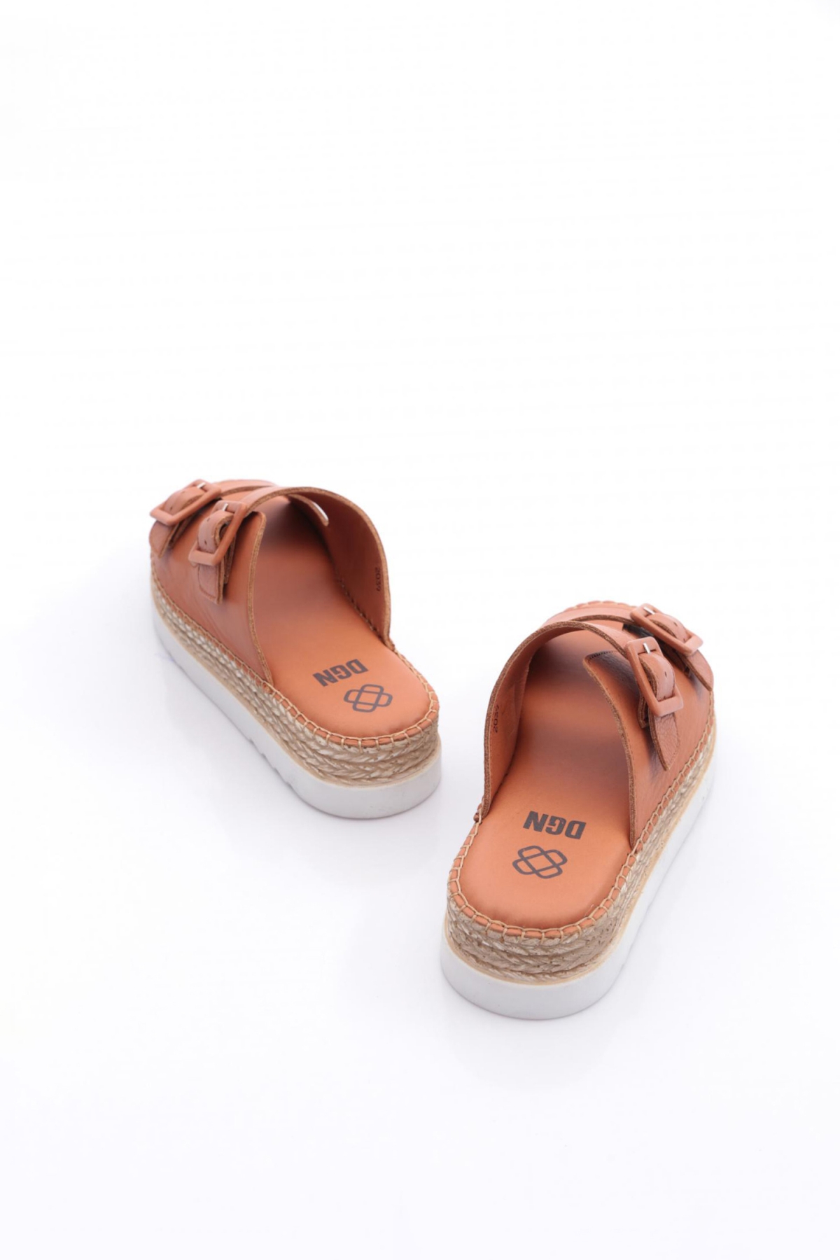 2039 Kadin Üstü Kemer Detayli Ayarlanabilir Terlik - Görsel 4