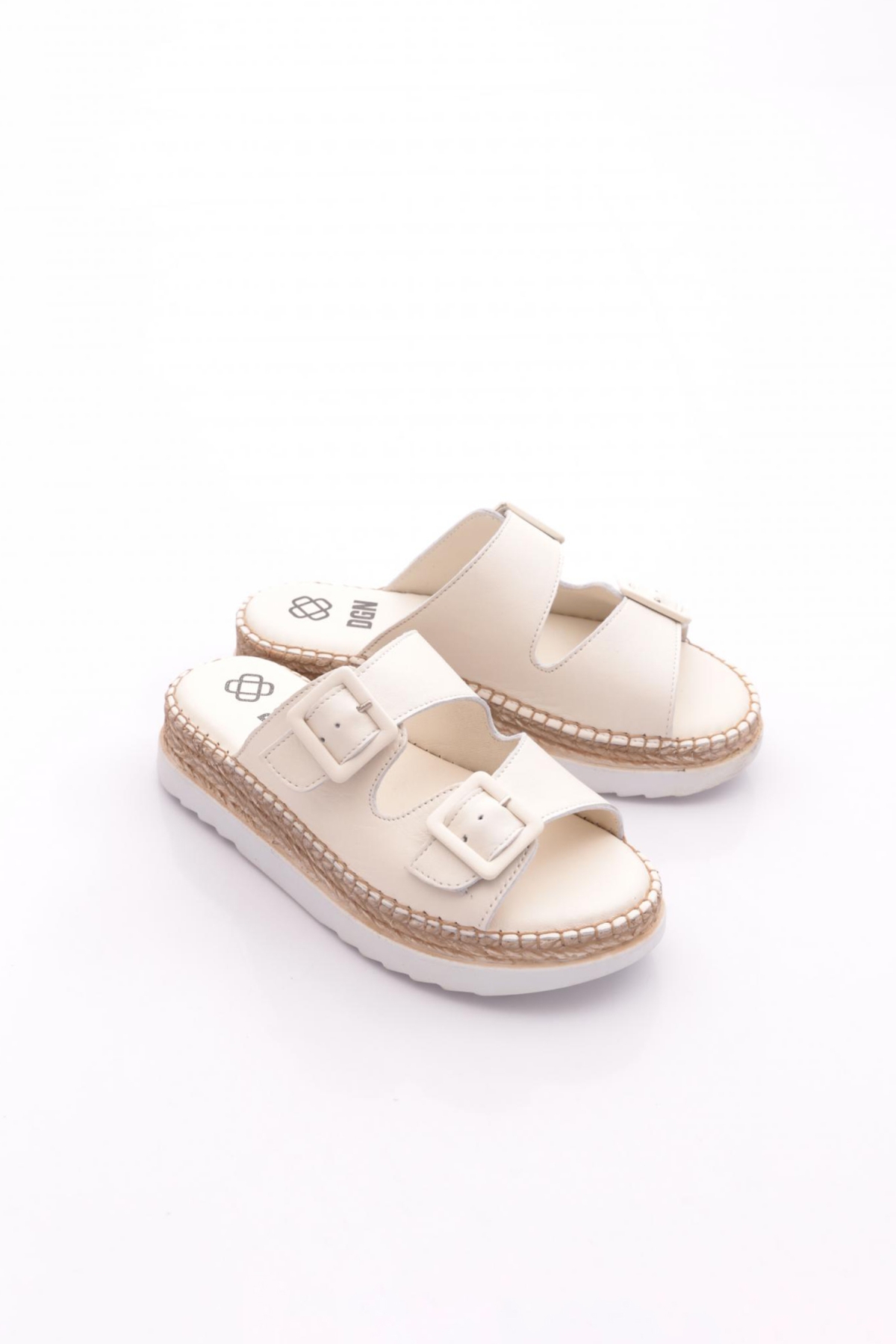 2039 Kadin Üstü Kemer Detayli Ayarlanabilir Terlik - Görsel 3