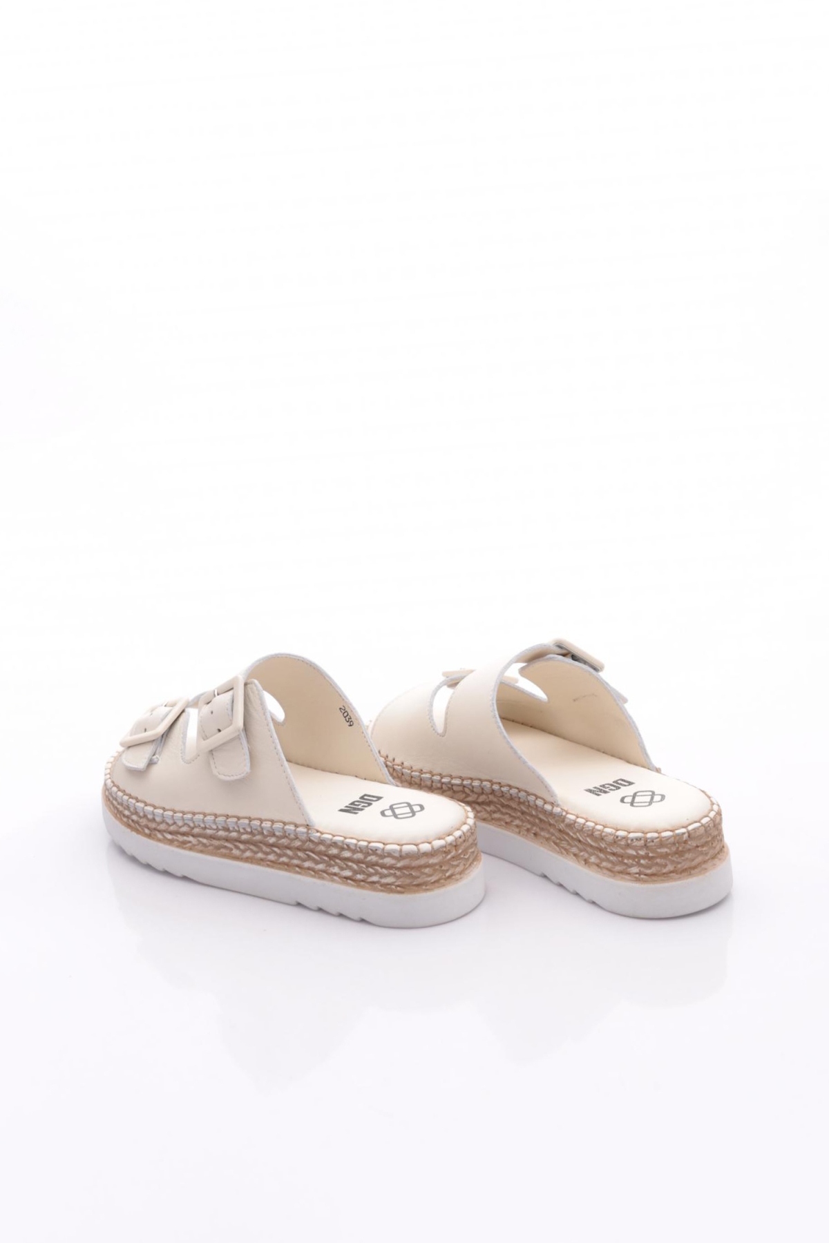 2039 Kadin Üstü Kemer Detayli Ayarlanabilir Terlik - Görsel 4