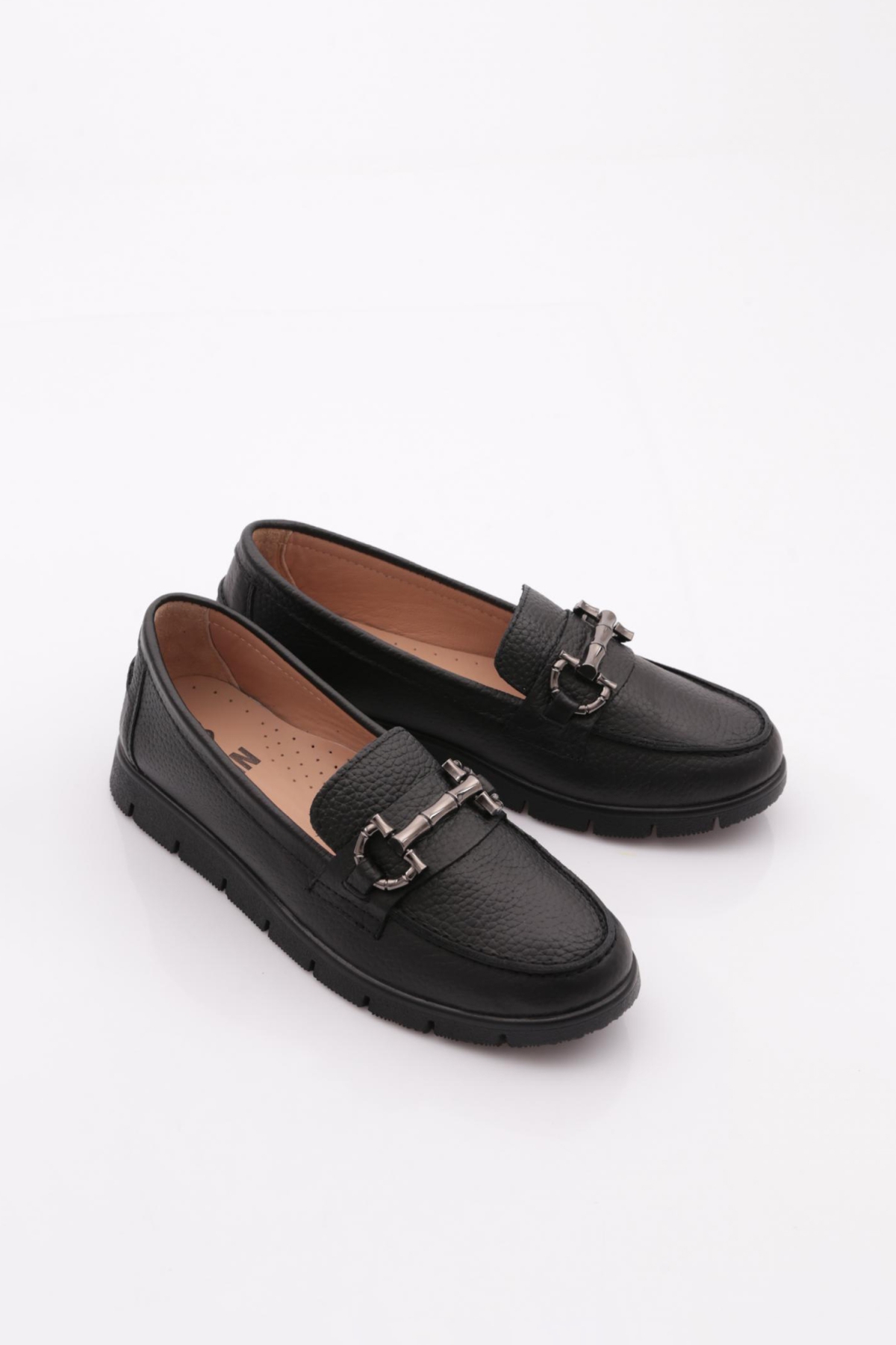 5604-2 Kadin Aksesuarli Loafer Ayakkabi - Görsel 3