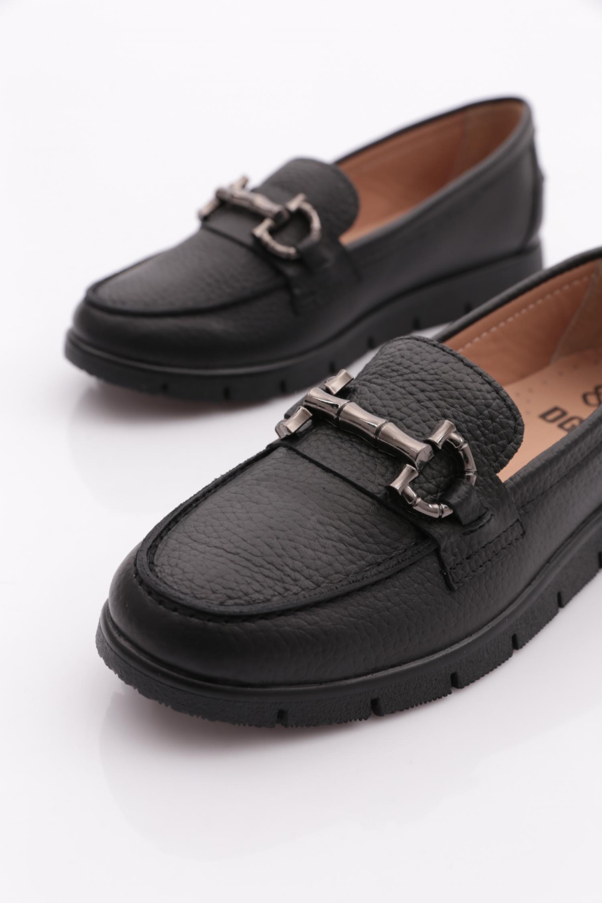 5604-2 Kadin Aksesuarli Loafer Ayakkabi - Görsel 5