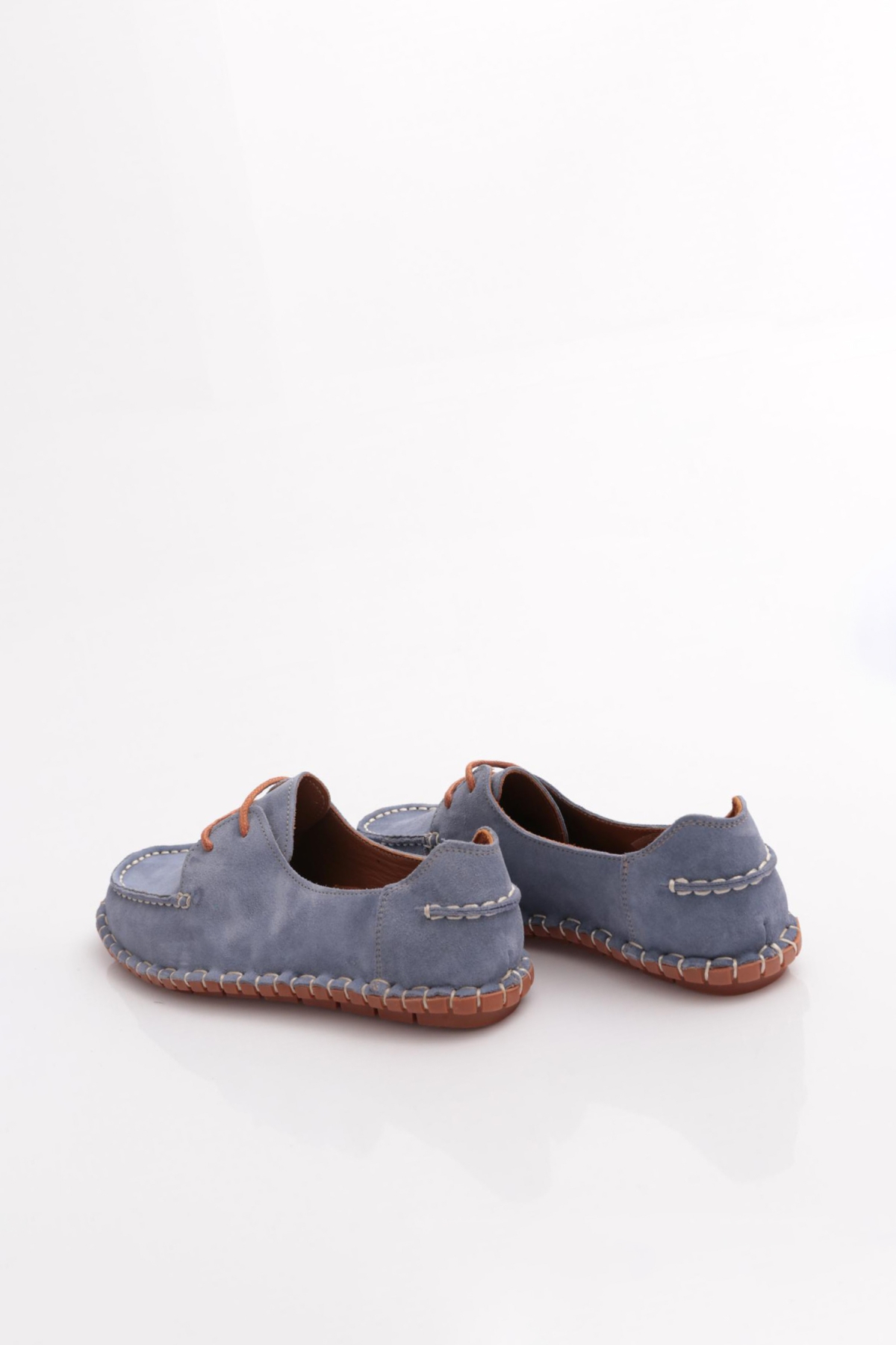 602 Kadin Dikiş Detayli Önden Bağcikli Makosen Ayakkabi - Görsel 4