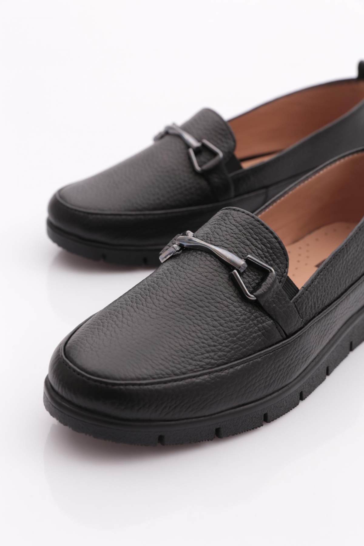 2274-4 Kadin Aksesuarli Loafer Ayakkabi - Görsel 5