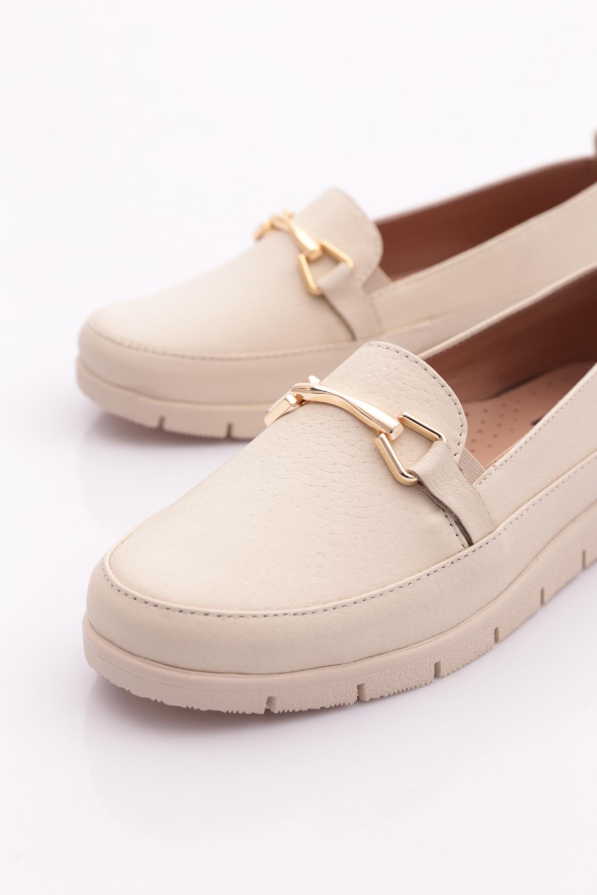 2274-4 Kadin Aksesuarli Loafer Ayakkabi - Görsel 5