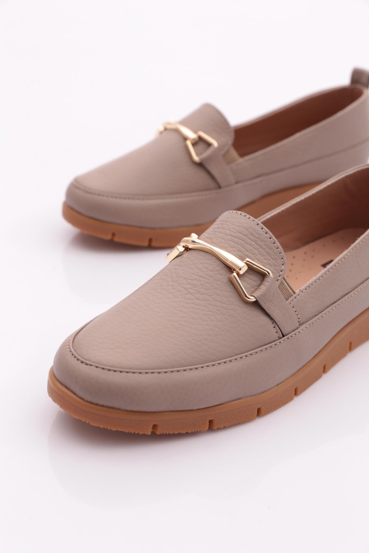 2274-4 Kadin Aksesuarli Loafer Ayakkabi - Görsel 5