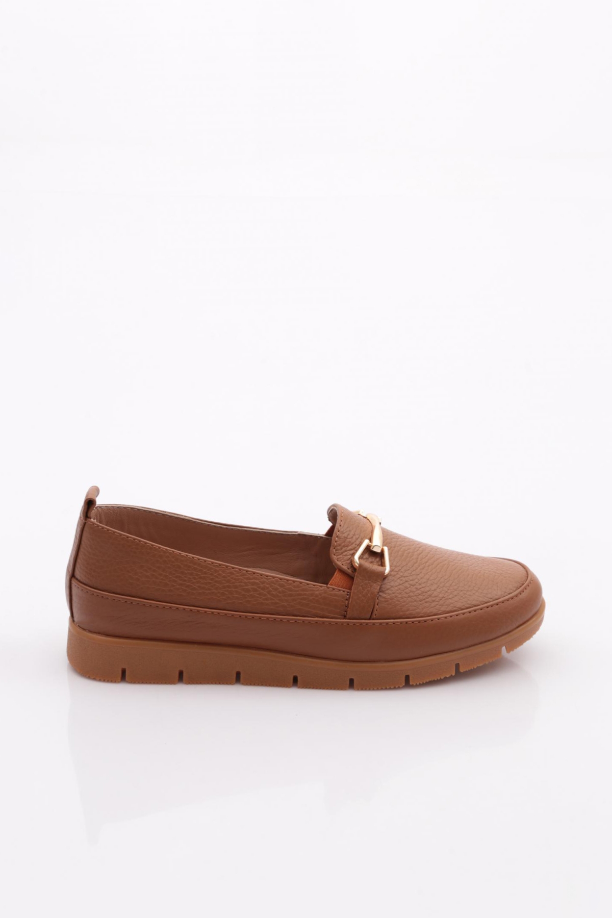 Dgn Dgn Taba 2274-4 Kadin Aksesuarli Loafer Ayakkabi Casual Ayakkabı | Flo Taba - 2. görsel