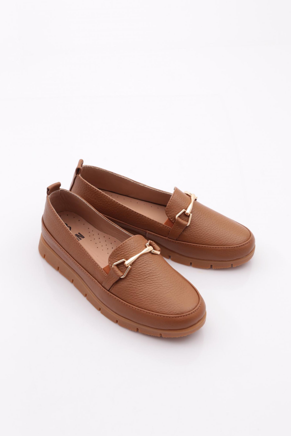 Dgn Dgn Taba 2274-4 Kadin Aksesuarli Loafer Ayakkabi Casual Ayakkabı | Flo Taba - 3. görsel