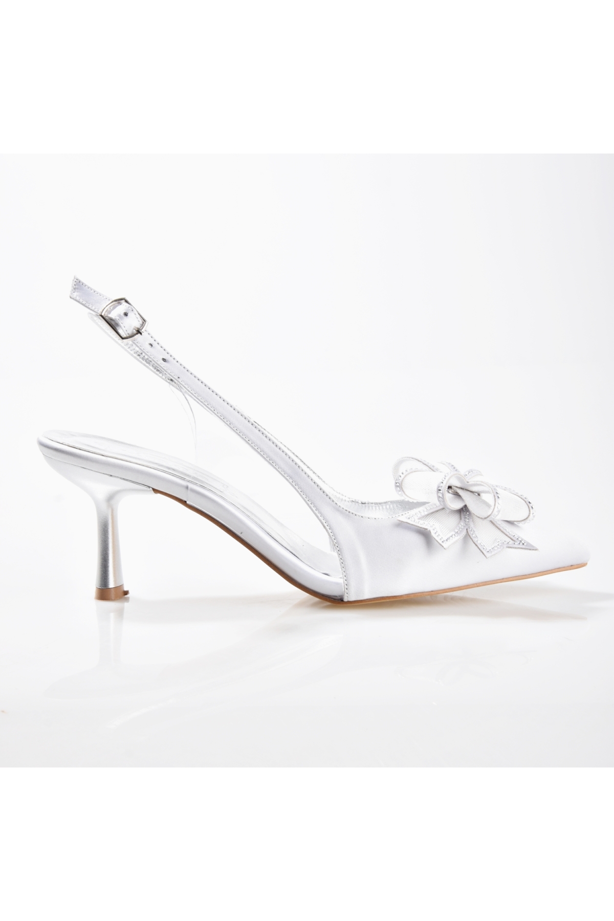 Miss Jena Kadın Fiyonklu Kısa Topuk Stiletto - Görsel 2
