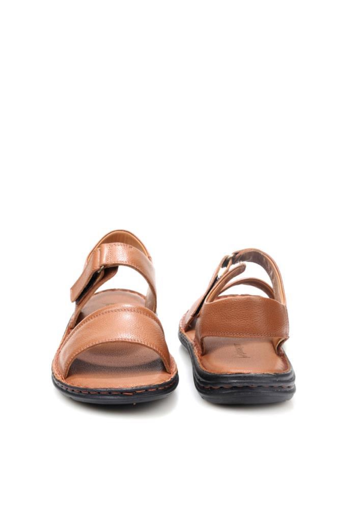 Pisagor PS-33550 Ortopedik Erkek Masaj Tabanlı Hakiki Deri Sandalet Terlik - Görsel 5