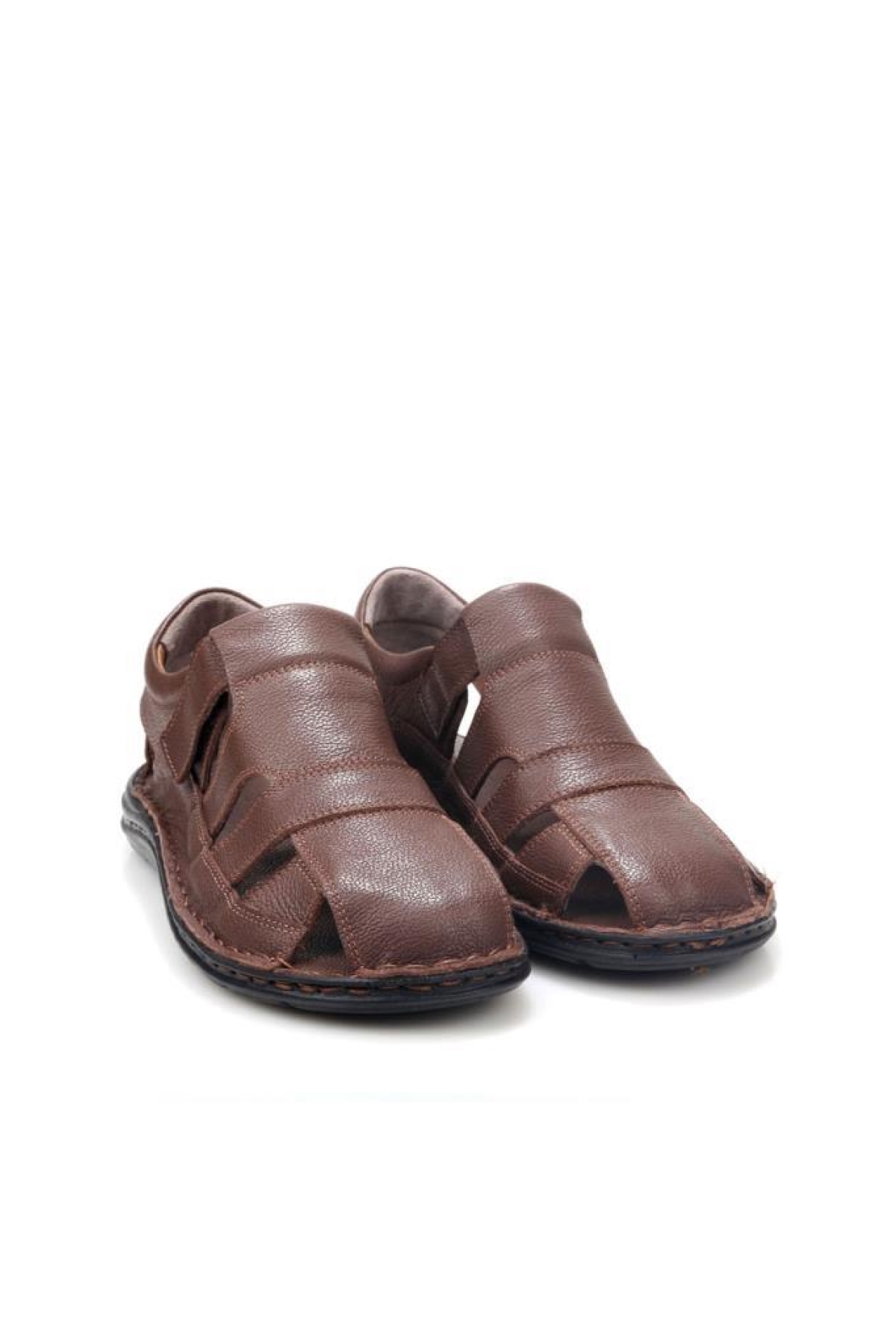 Pisagor Ps-33760 Erkek Ortopedik Deri Günlük Sandalet Ayakkabı - Görsel 3