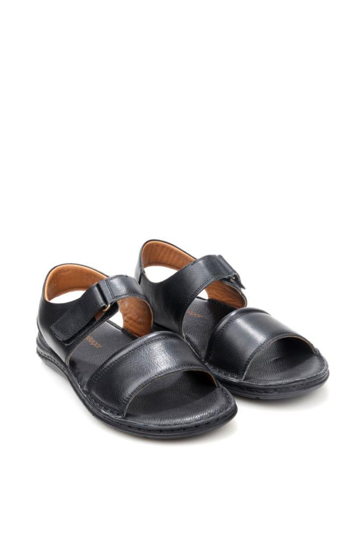 Pisagor PS-33550 Ortopedik Erkek Masaj Tabanlı Hakiki Deri Sandalet Terlik - Görsel 3