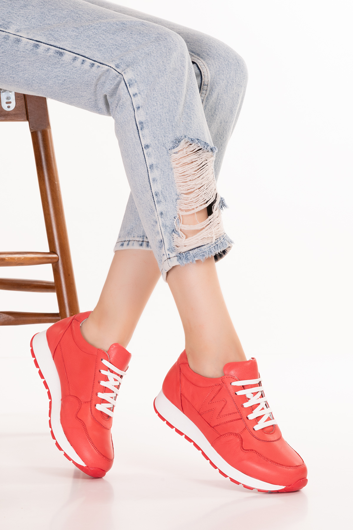 Gondol Içi Dışı Hakiki Deri Anatomik Taban Spor Ayakkabı flf.444 - Görsel 7