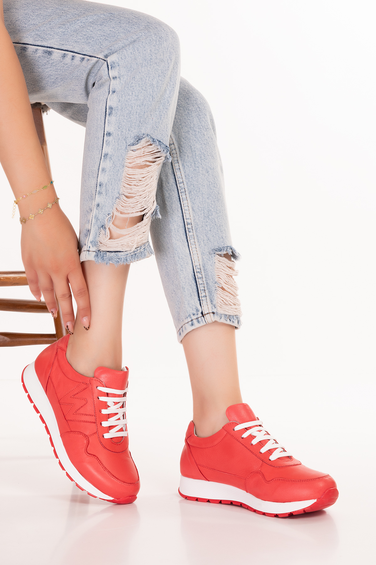 Gondol Içi Dışı Hakiki Deri Anatomik Taban Spor Ayakkabı flf.444 - Görsel 8