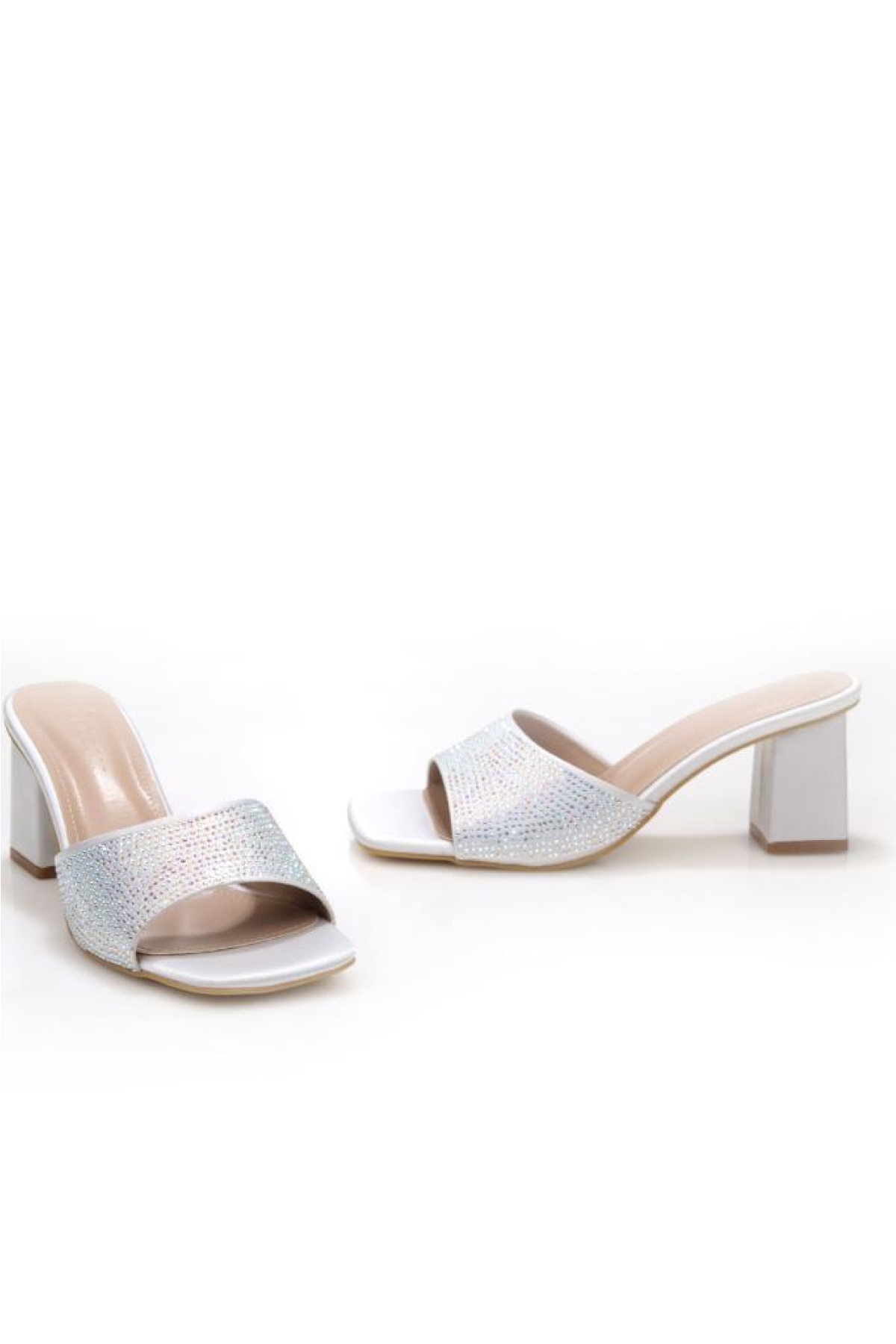 Pisagor PS-33580 Kadın Topuklu Taşlı Terlik - Görsel 4